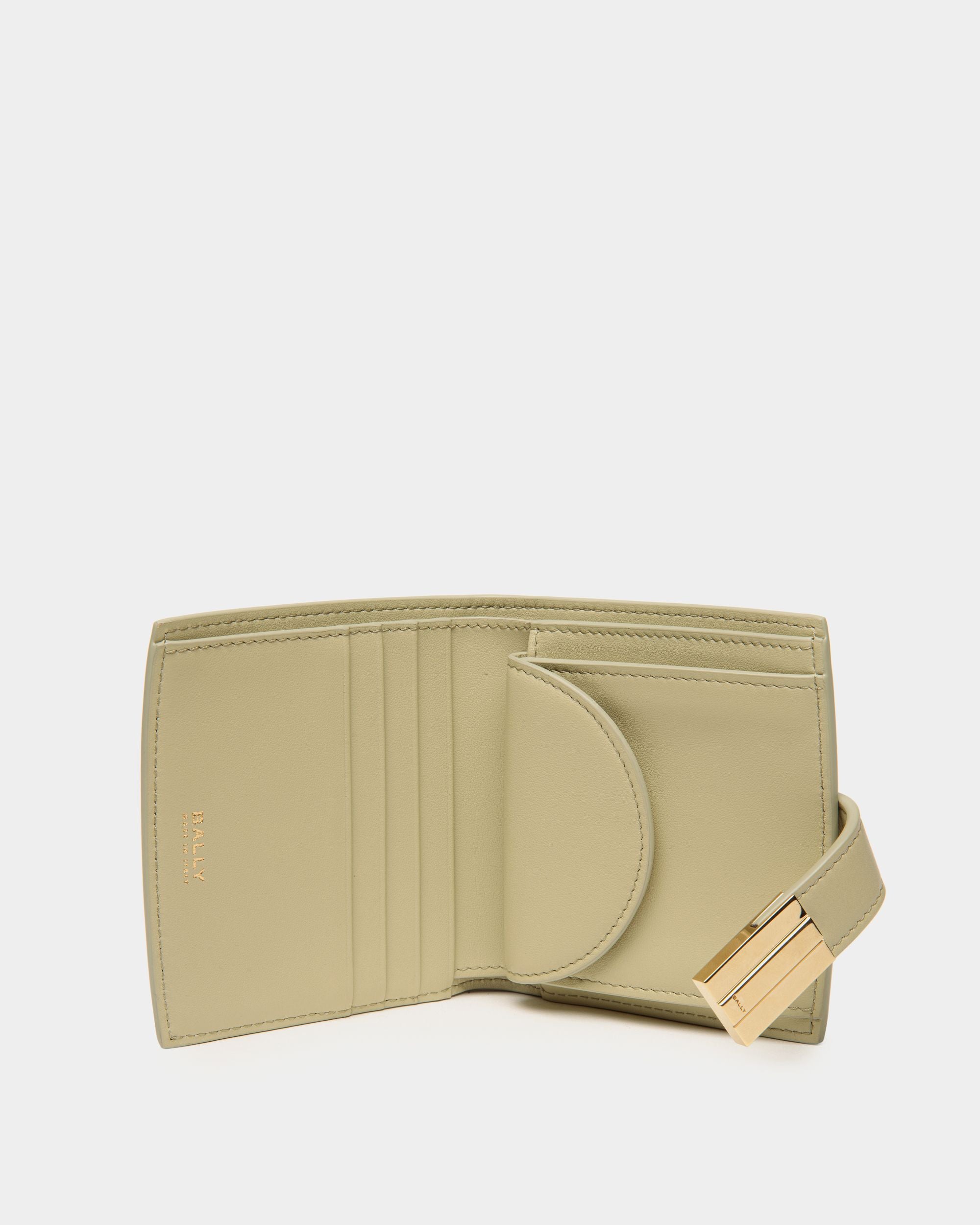 Ollam Wallet In Light Green Leather - Women's - Bally - 03