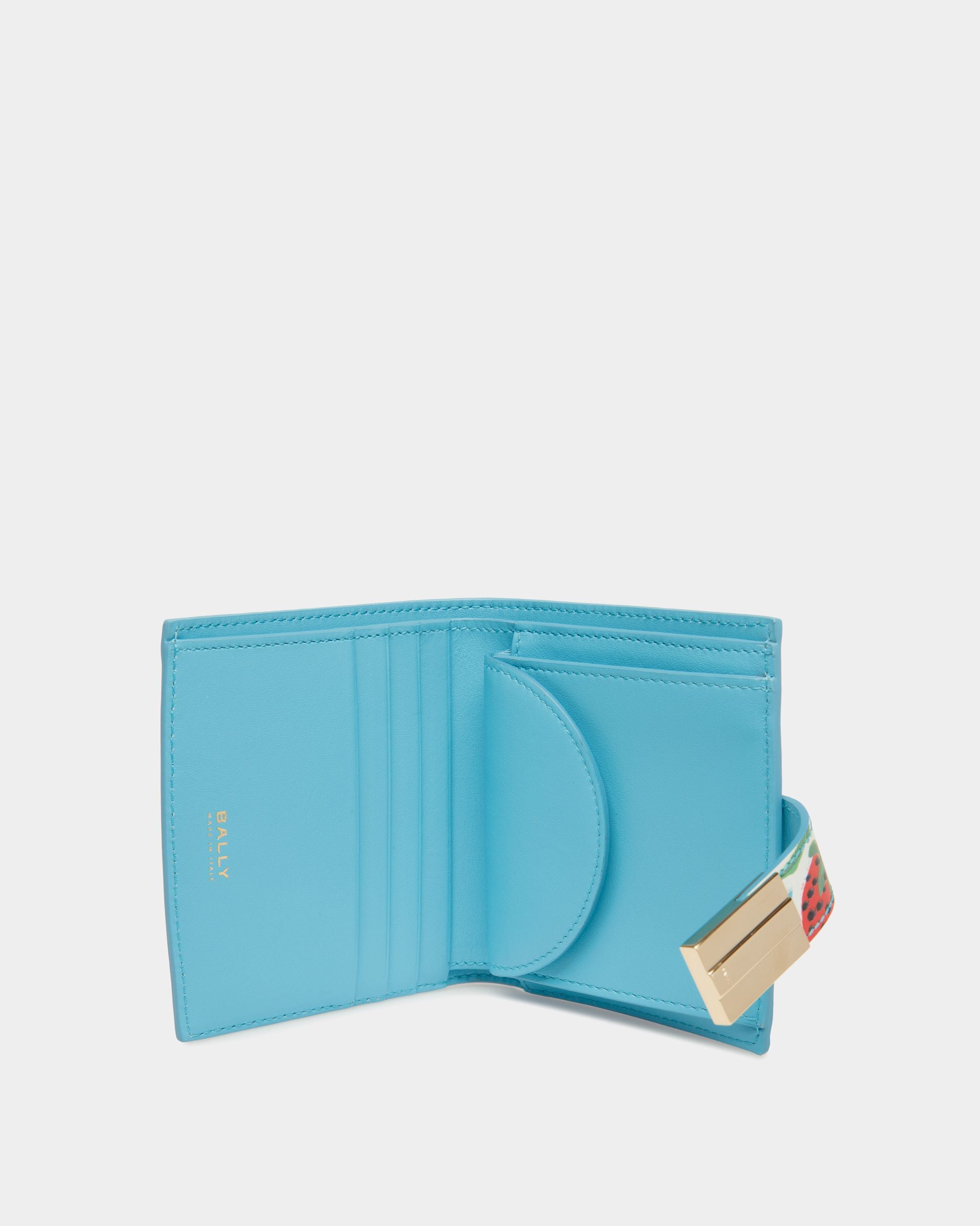 Ollam Wallet in Strawberry Print Leather - Women's - Bally - 03