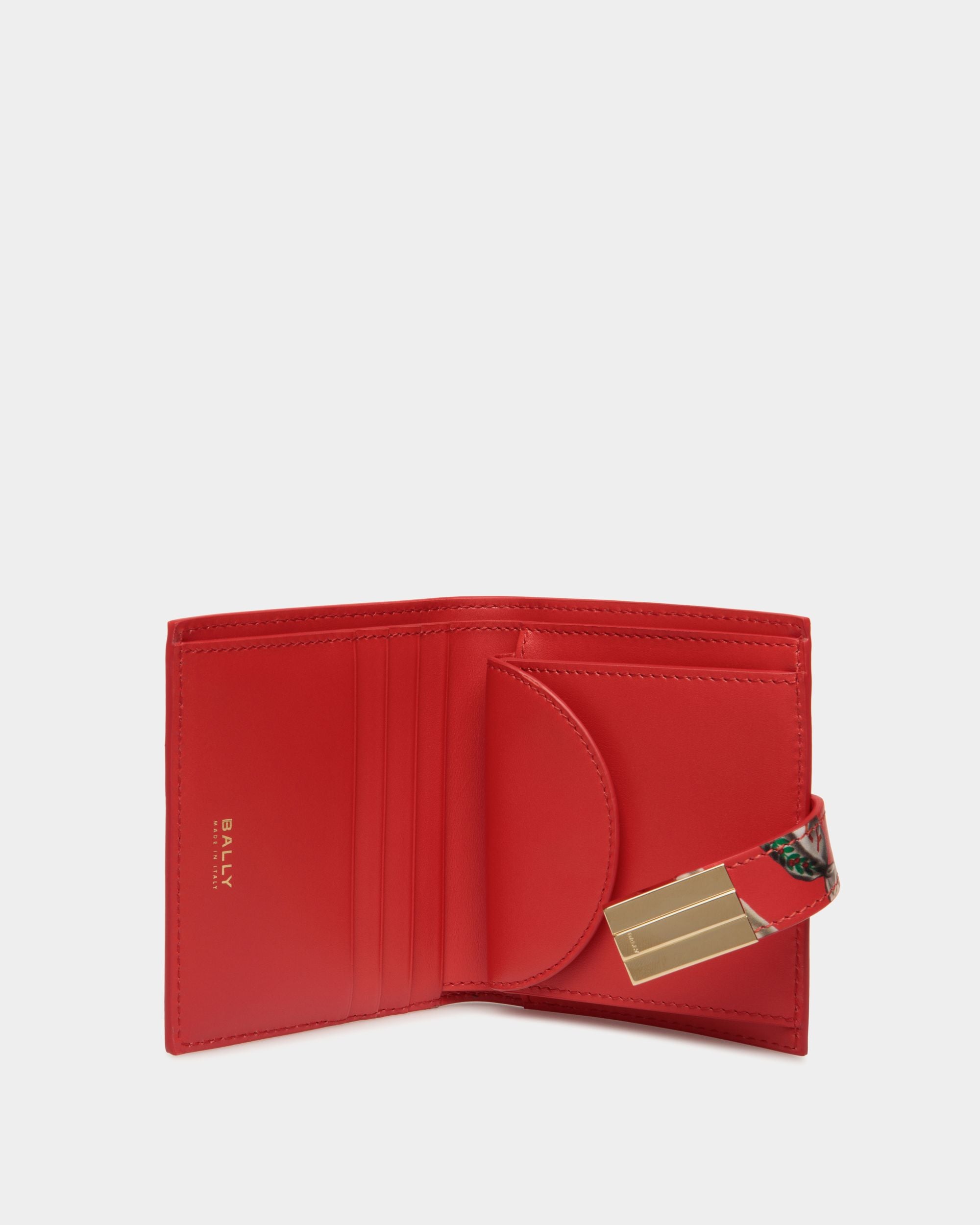 Ollam Wallet In Choco-Candy Print Leather - Women's - Bally - 03