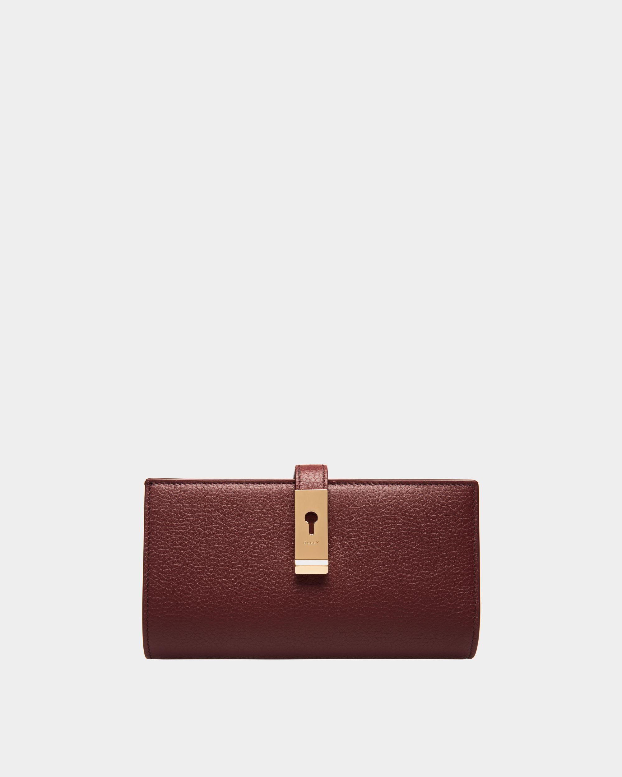 Lock Me Long Wallet In Andorra Grained Leather - Women's - Bally - 01