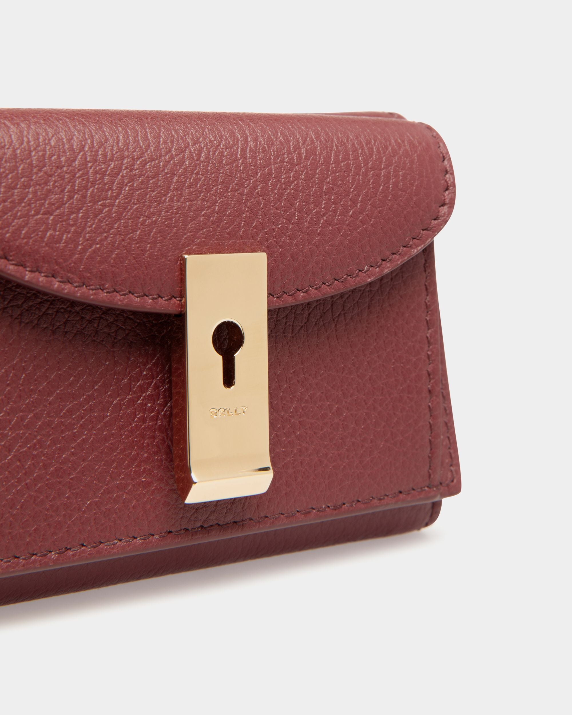 Lock Me Wallet In Andorra Grained Leather - Women's - Bally - 04