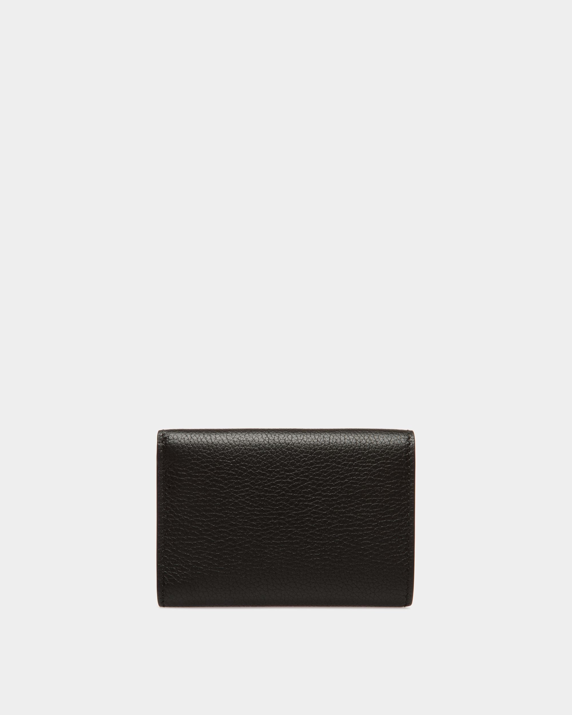 Lock Me Wallet In Black Grained Leather - Women's - Bally - 02