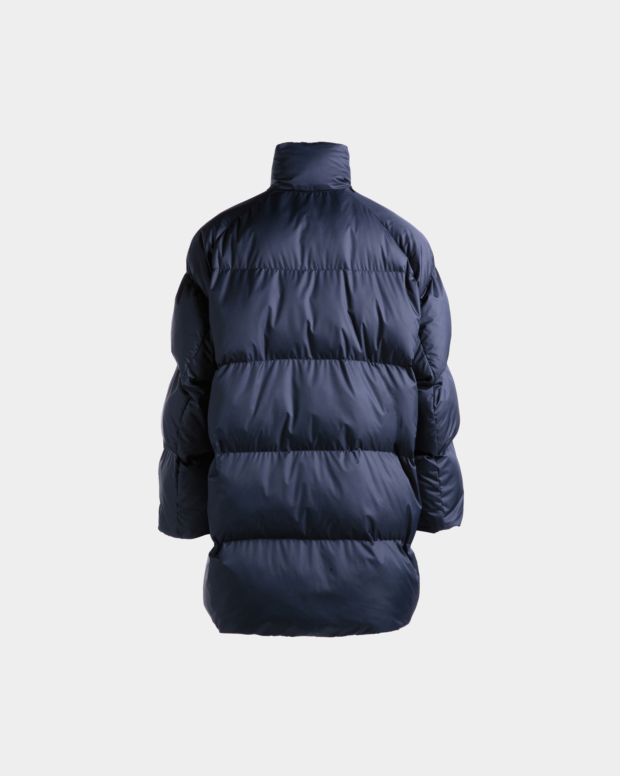 Puffer Coat In Navy Blue Nylon - Women's - Bally - 08