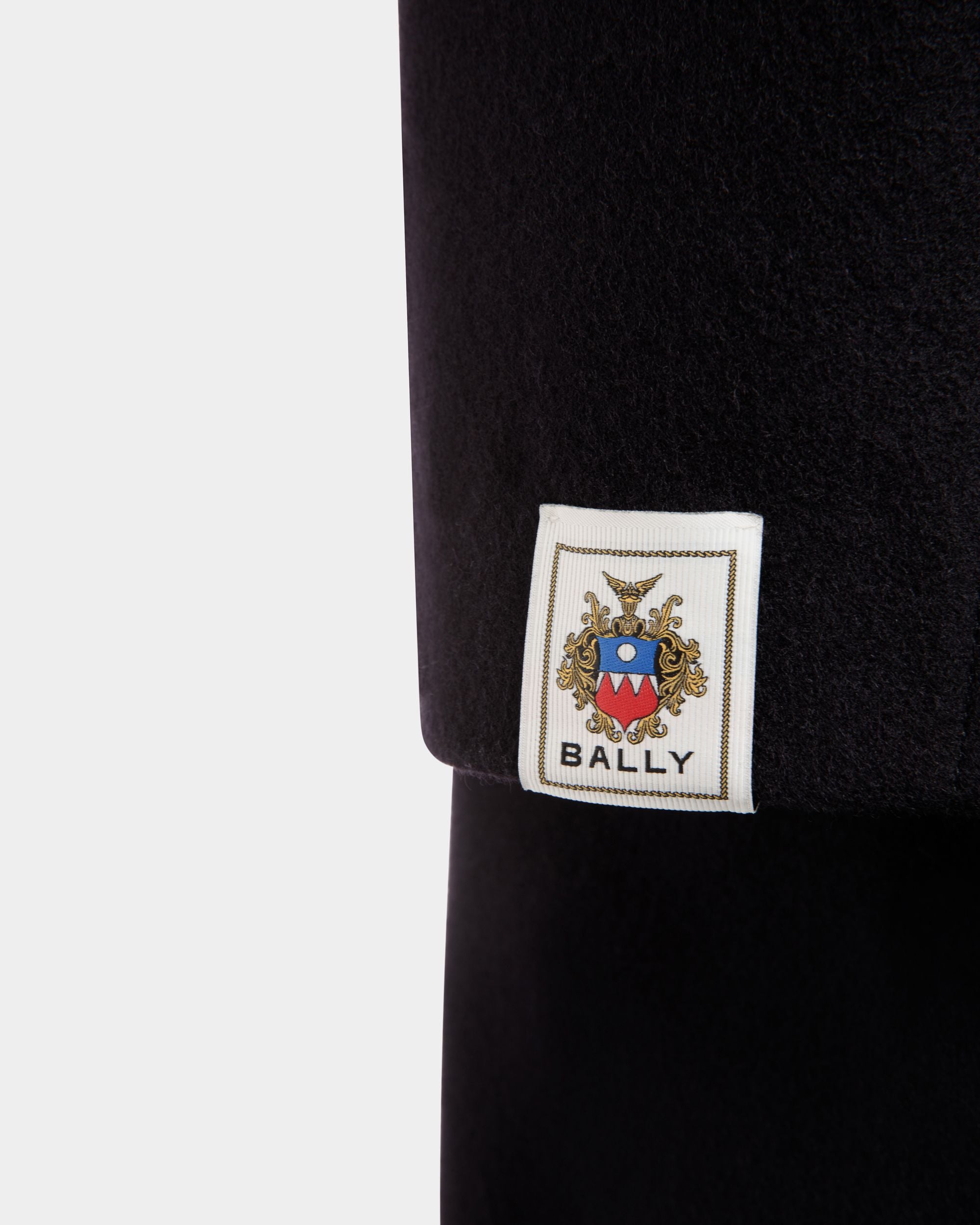 Belted Coat In Navy Blue Wool Blend - Women's - Bally - 05