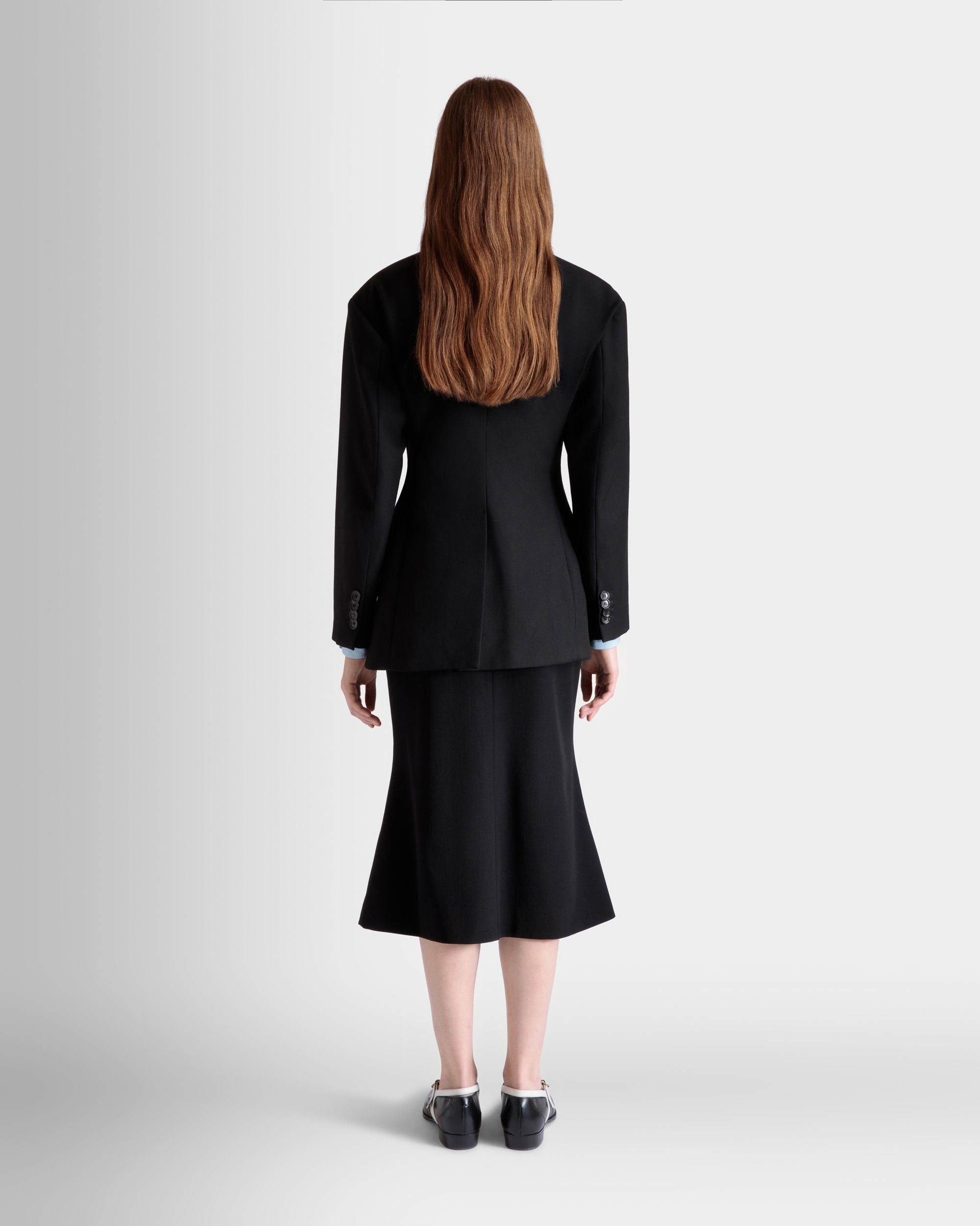 Blazer In Black Wool - Women's - Bally - 06