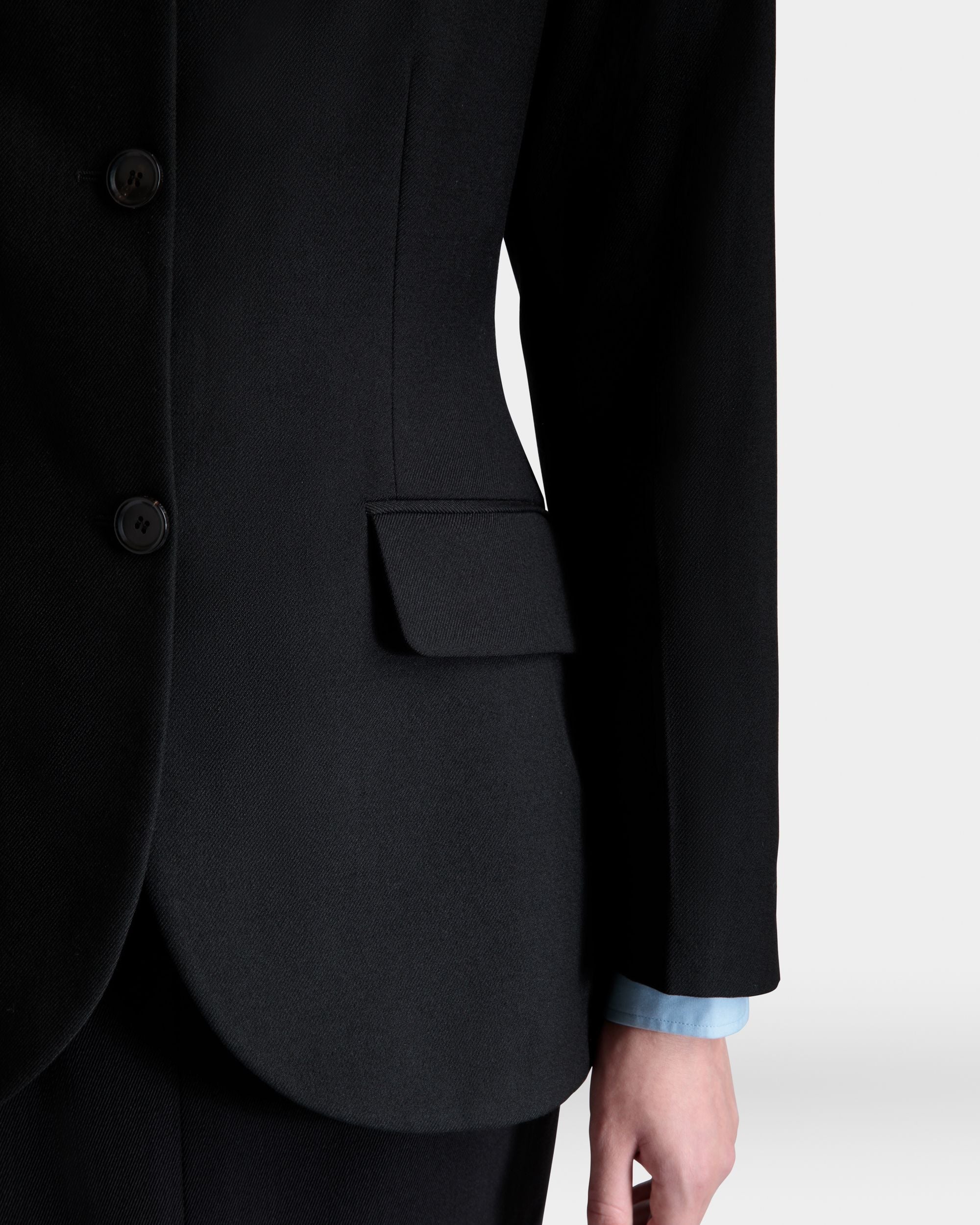 Blazer In Black Wool - Women's - Bally - 08