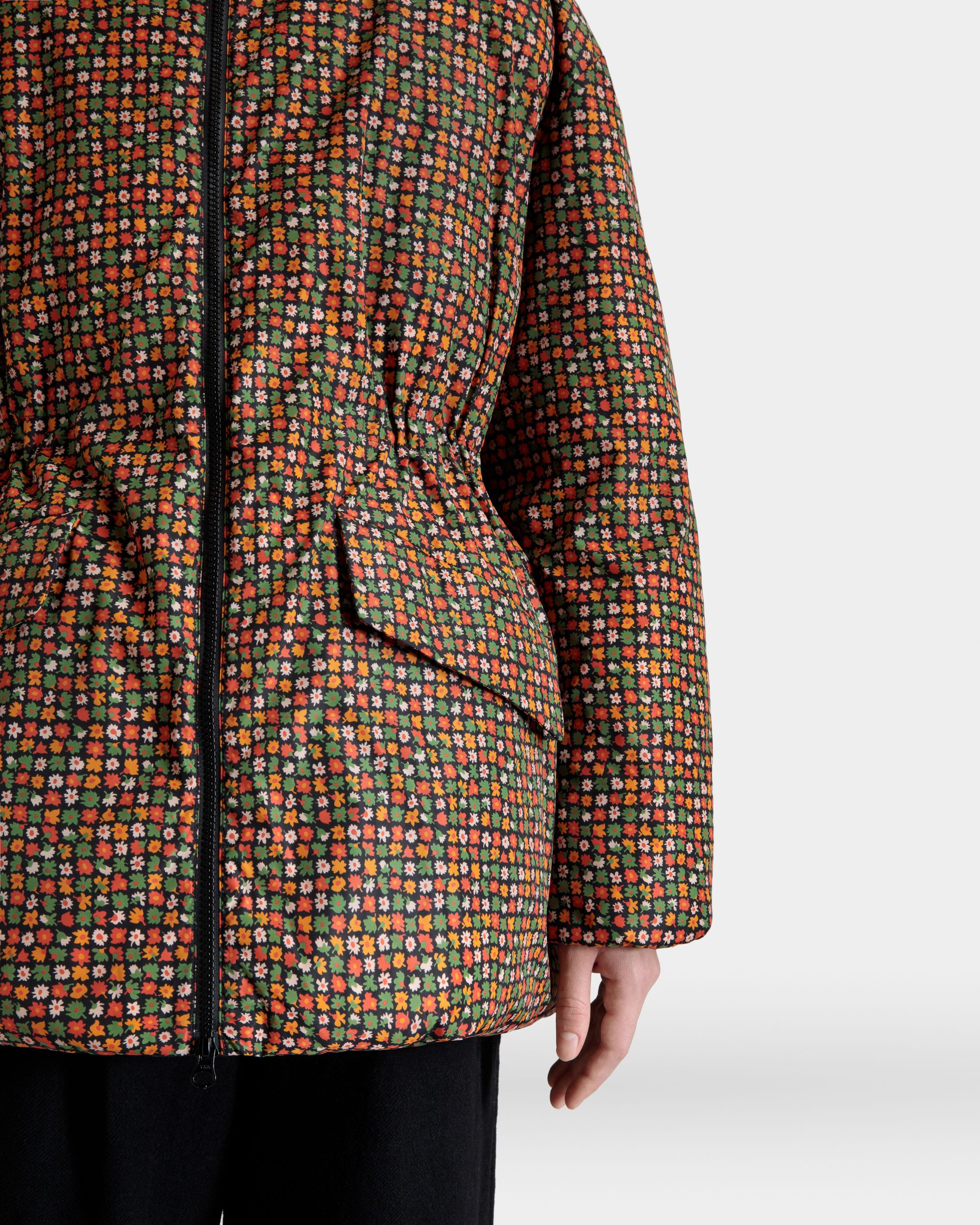Winter Capsule Puffer Jacket With Alpine Flowers in Multicolor Recycled Nylon - Women's - Bally - 03
