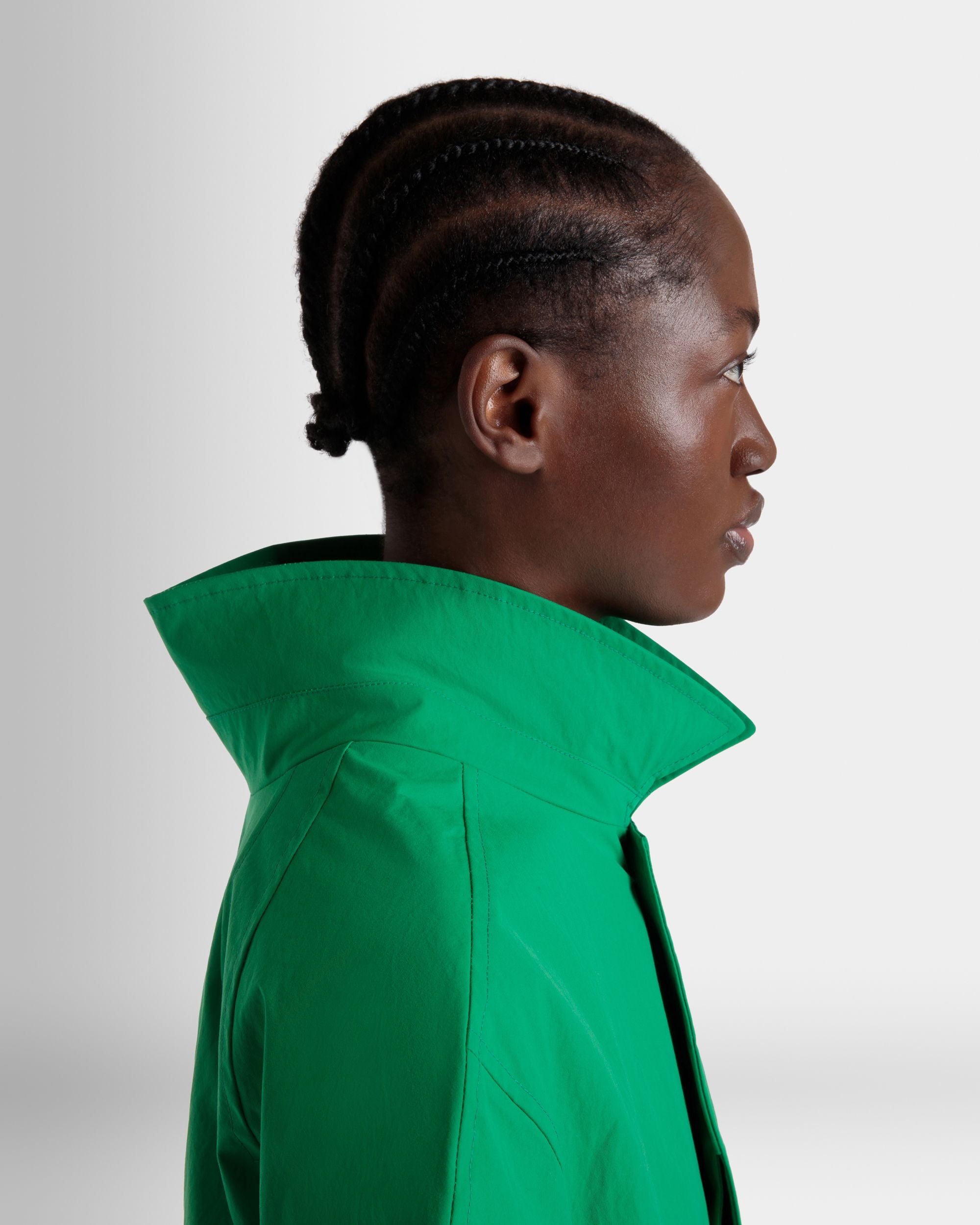 Coat in Emerald Green Polyester - Women's - Bally - 03