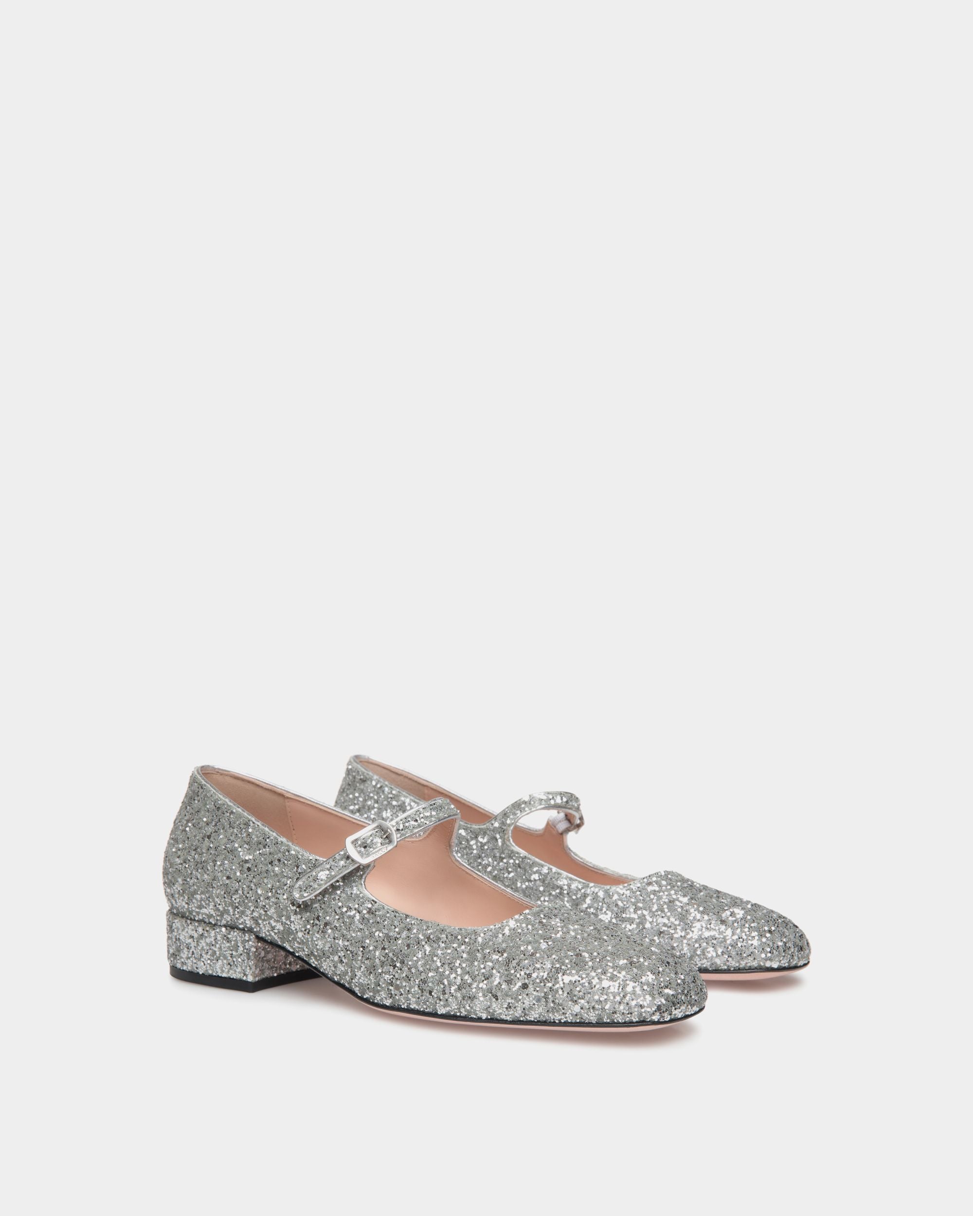 Ballyrina Pump in Silver Fabric - Women's - Bally - 03