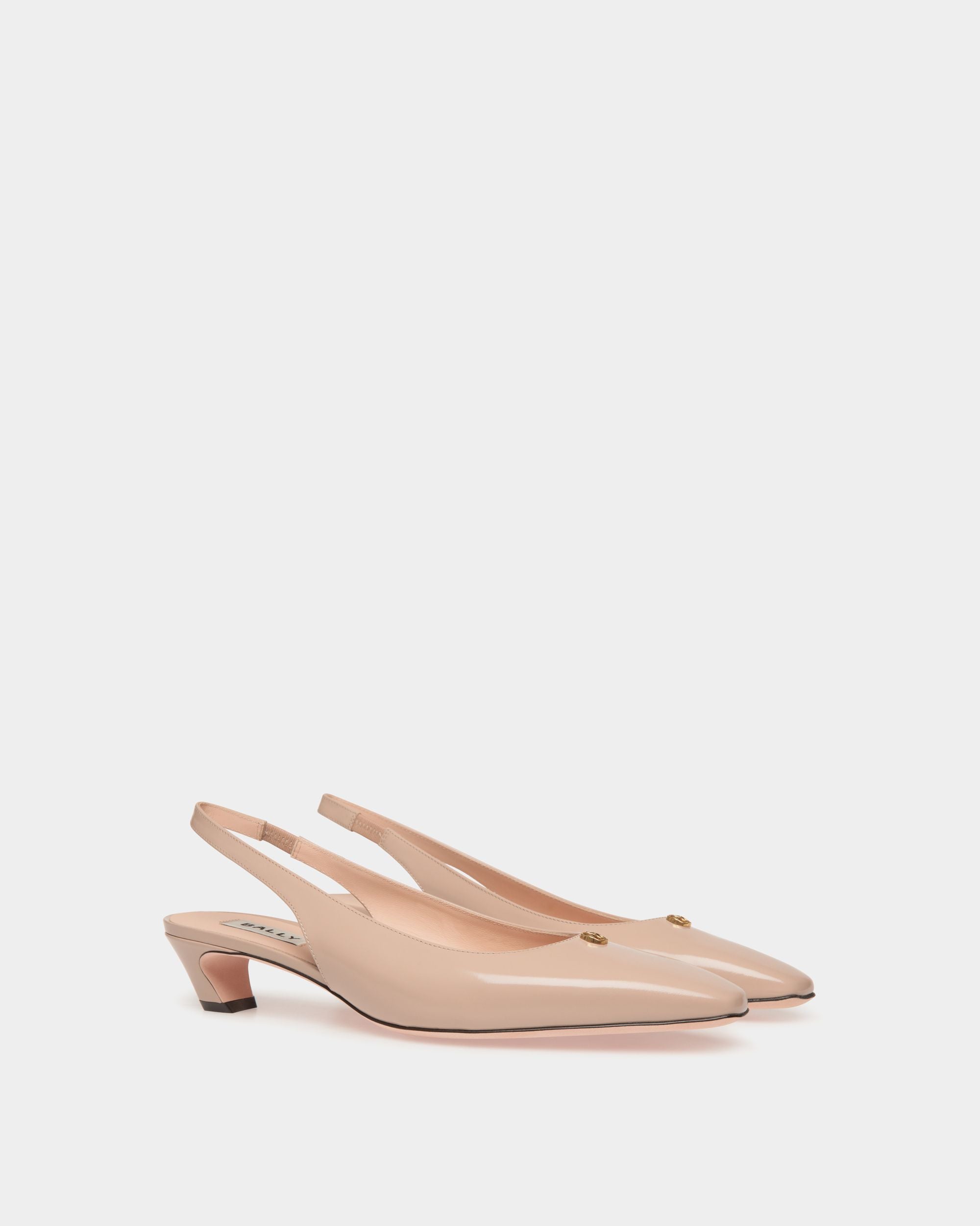 Sylt Slingback Pump in Light Beige Leather - Women's - Bally - 03