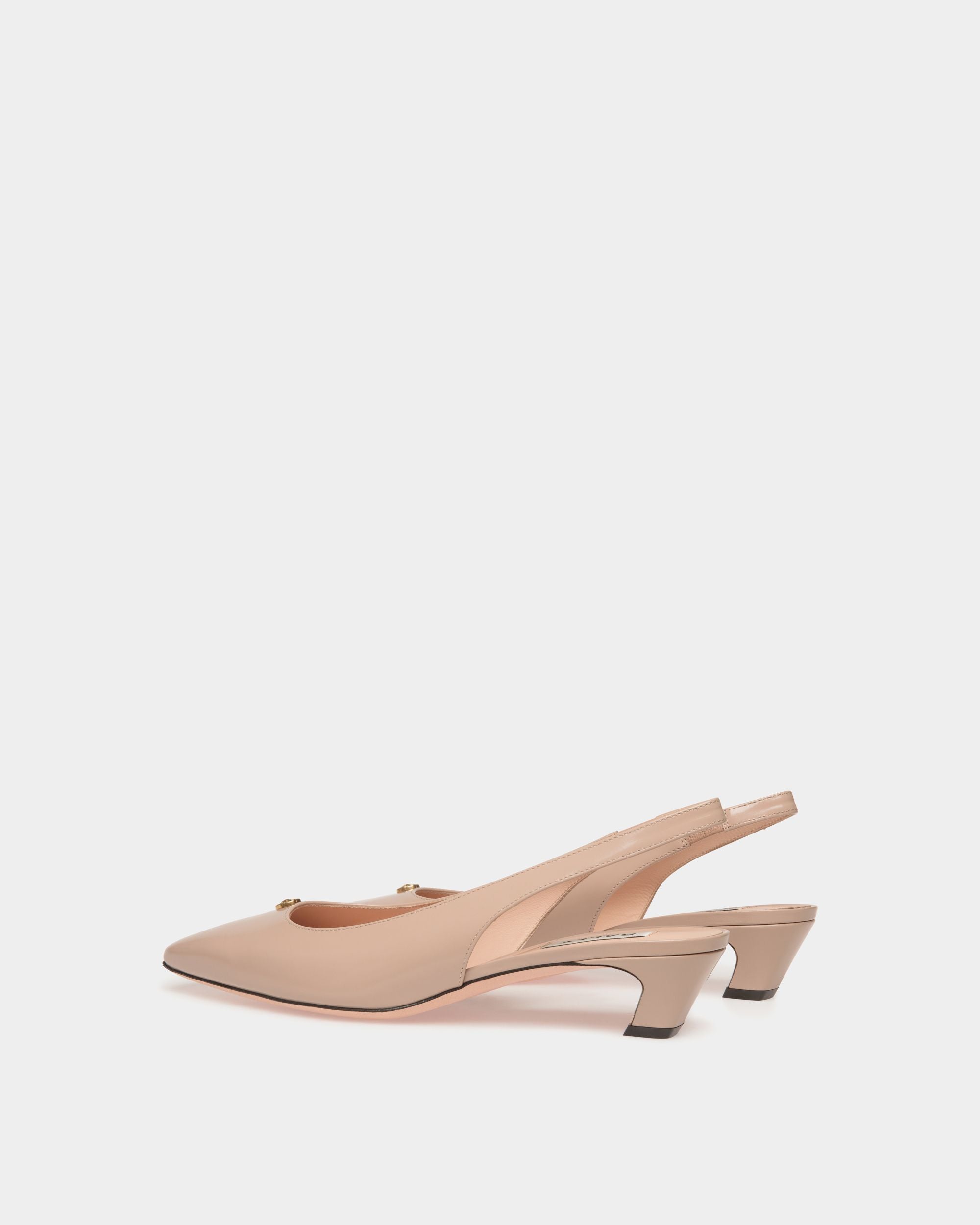 Sylt Slingback Pump in Light Beige Leather - Women's - Bally - 04