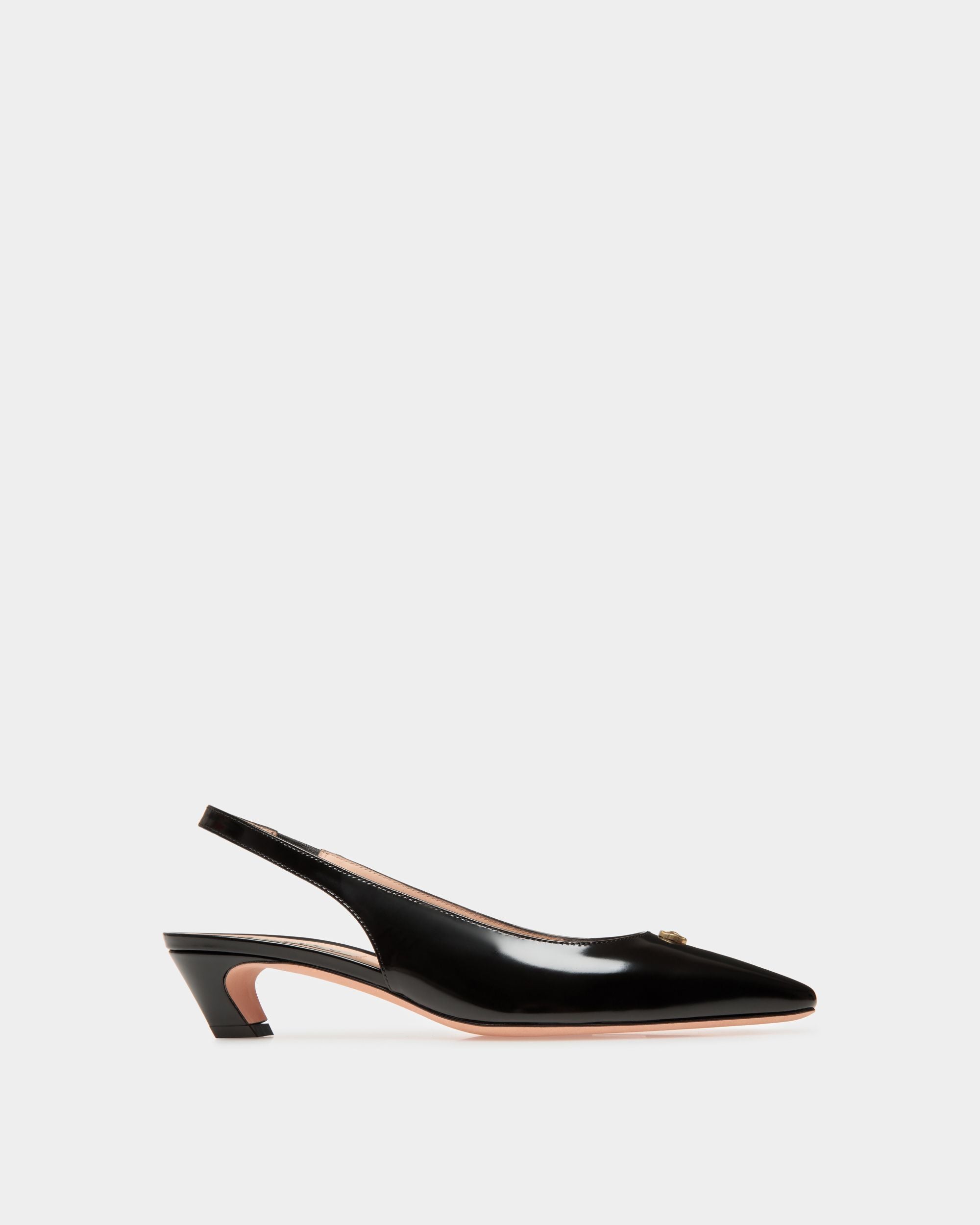 Sylt Slingback Pump in Black Leather - Women's - Bally - 01
