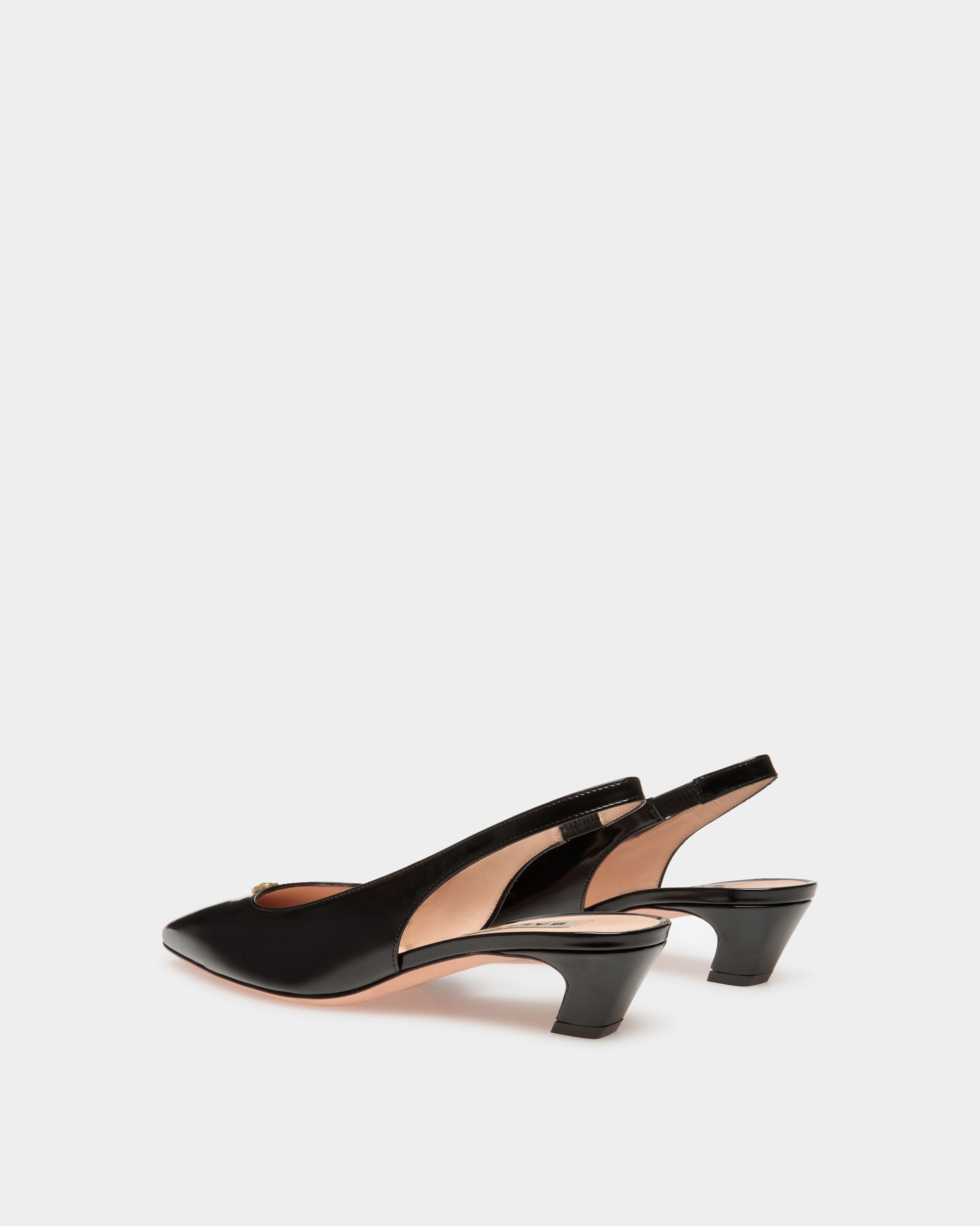 Sylt Slingback Pump in Black Leather - Women's - Bally - 03