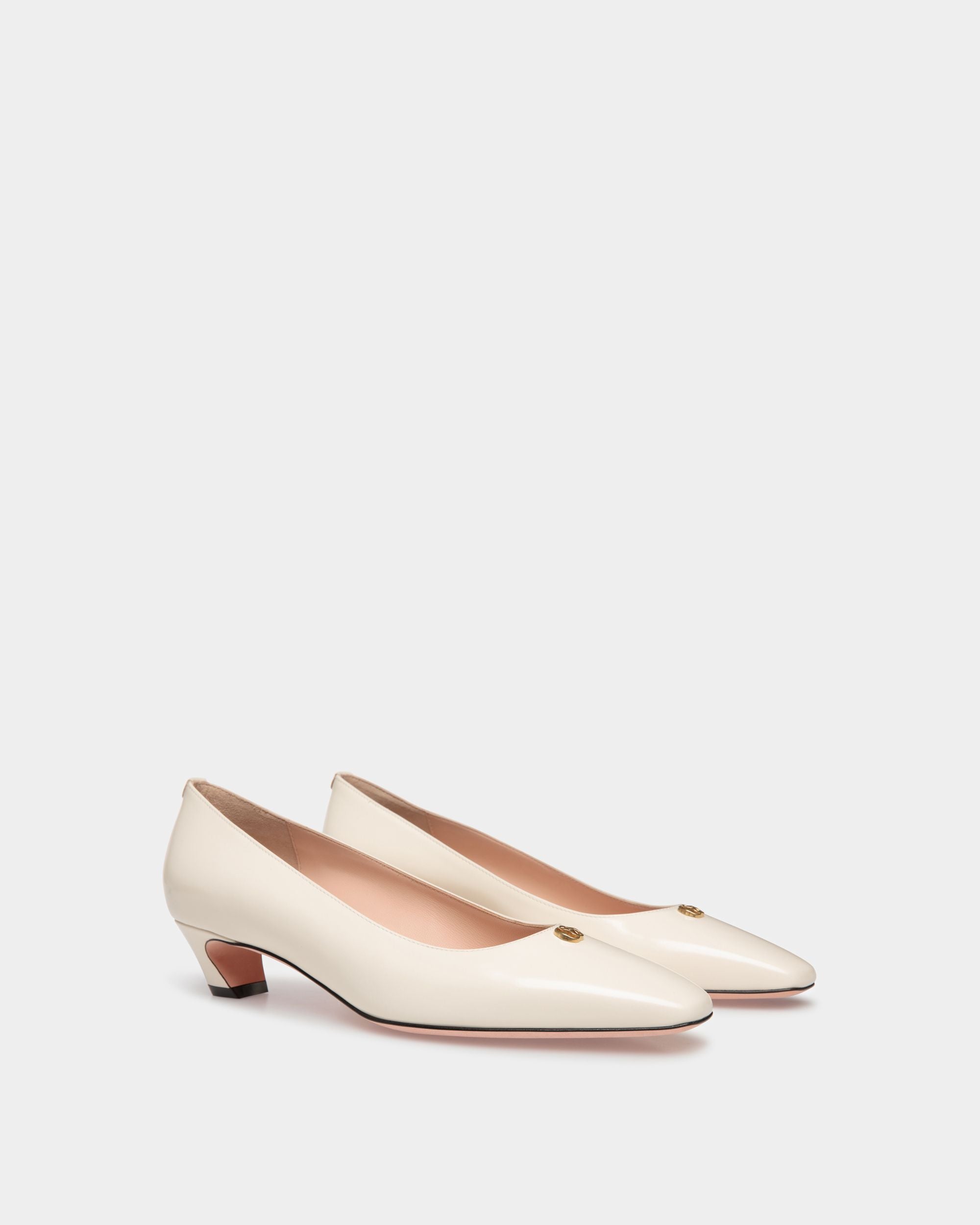 Sylt Pump In White Leather - Women's - Bally - 02