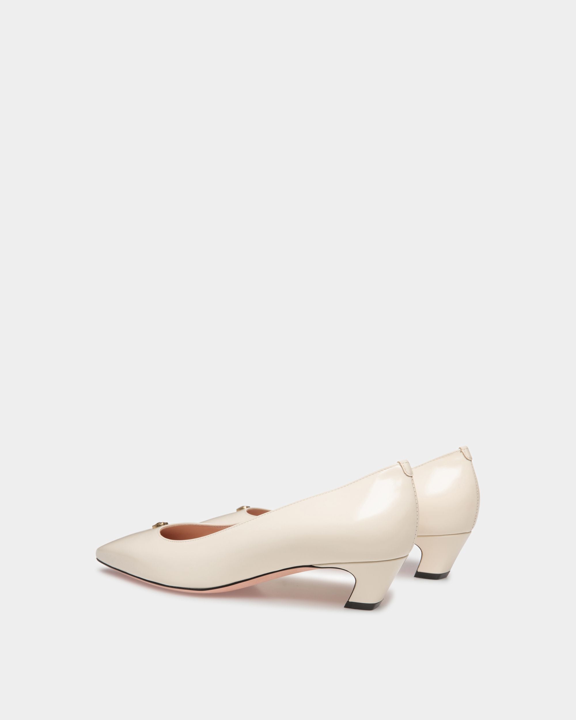 Sylt Pump In White Leather - Women's - Bally - 03