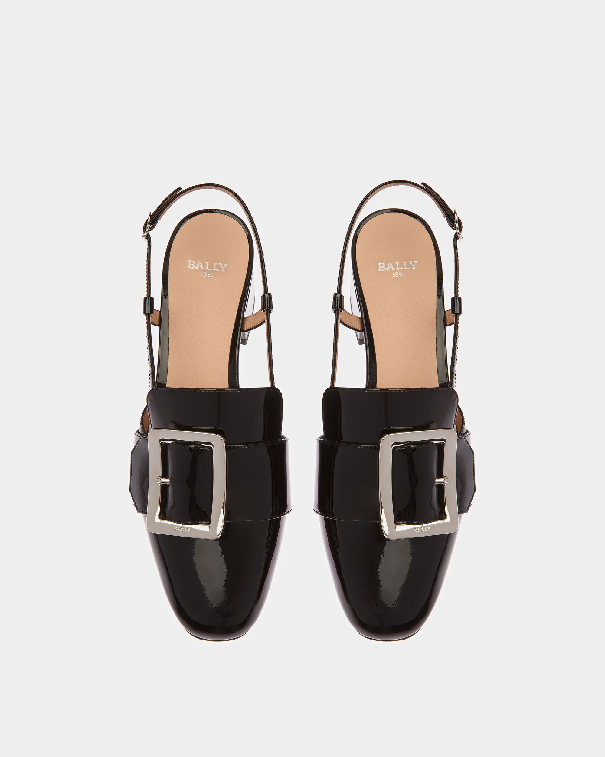 Jasmine Leather Slingback Pumps In Black - Women's - Bally - 02