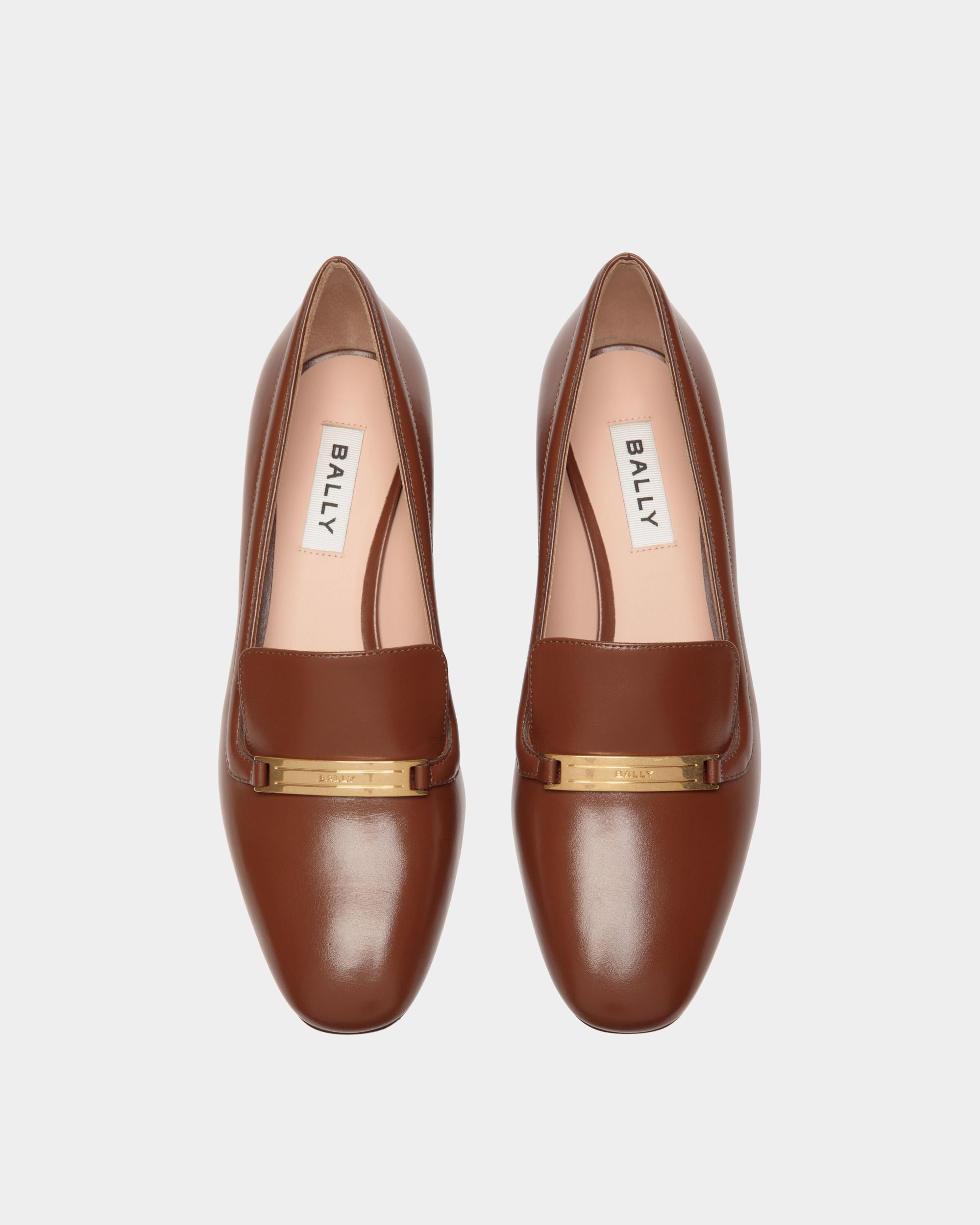 Deco Pump in Brown Leather - Women's - Bally - 05