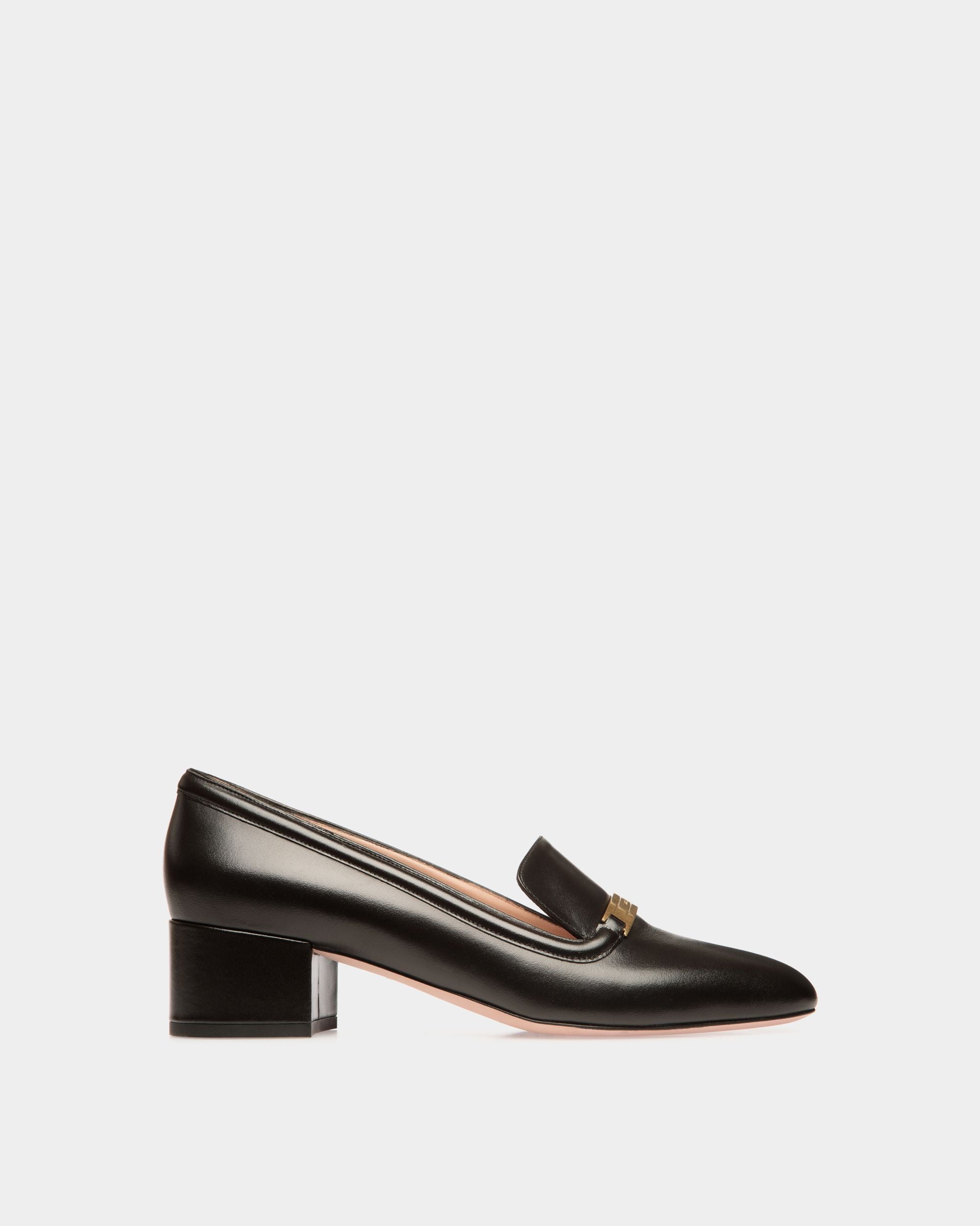 Deco Pump in Black Leather - Women's - Bally - 01