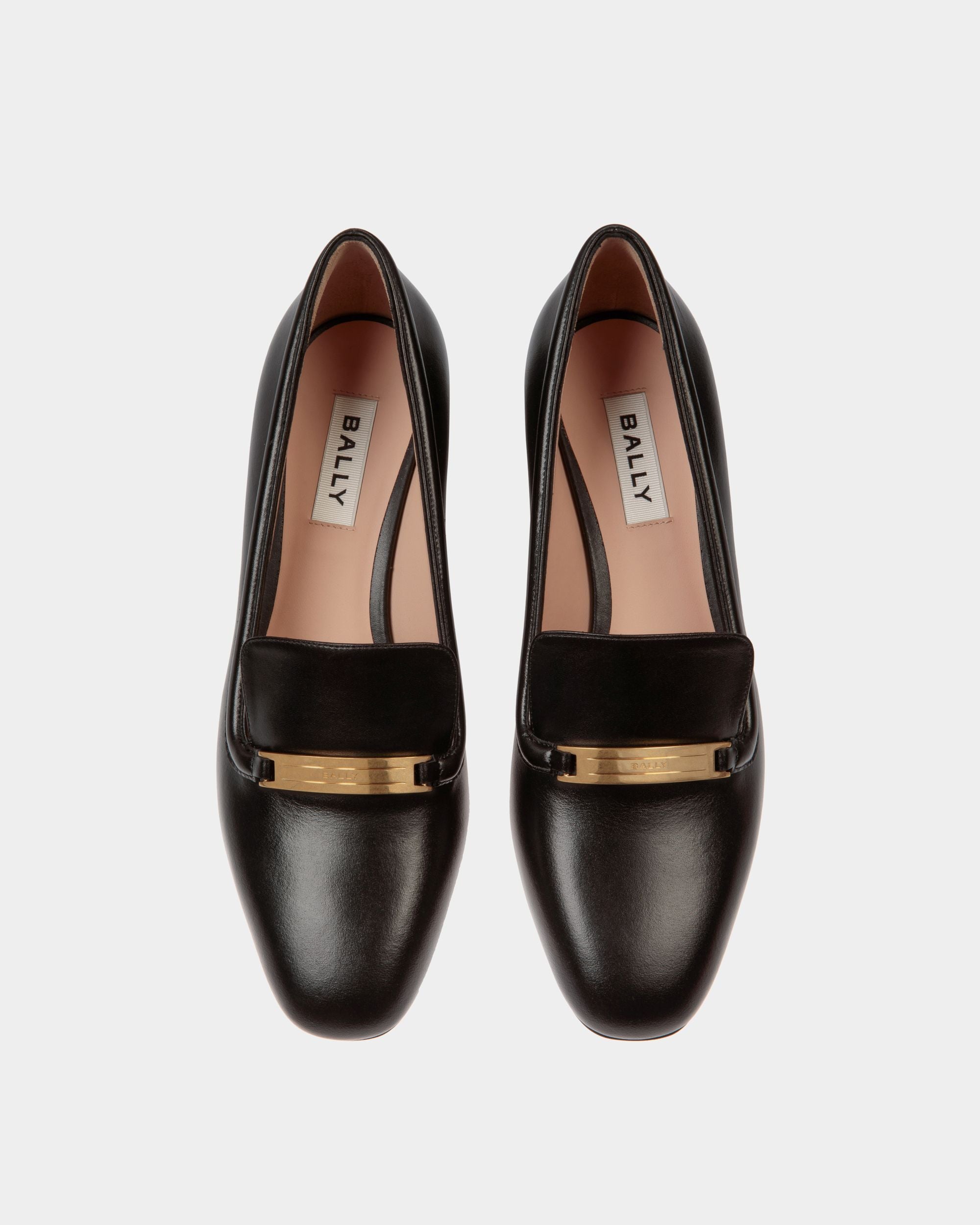 Deco Pump in Black Leather - Women's - Bally - 04