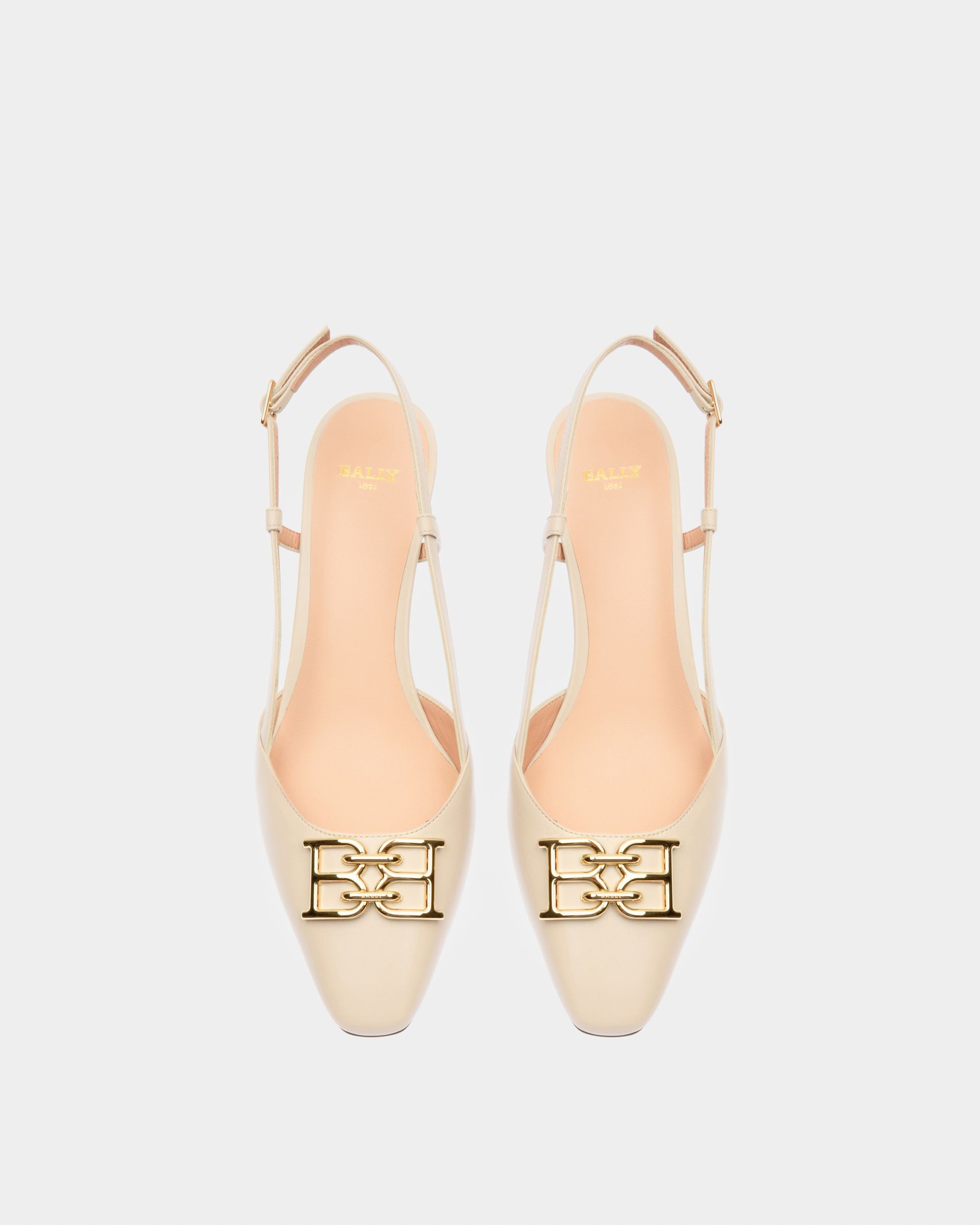 Eva Leather Pumps In Bone - Women's - Bally - 02