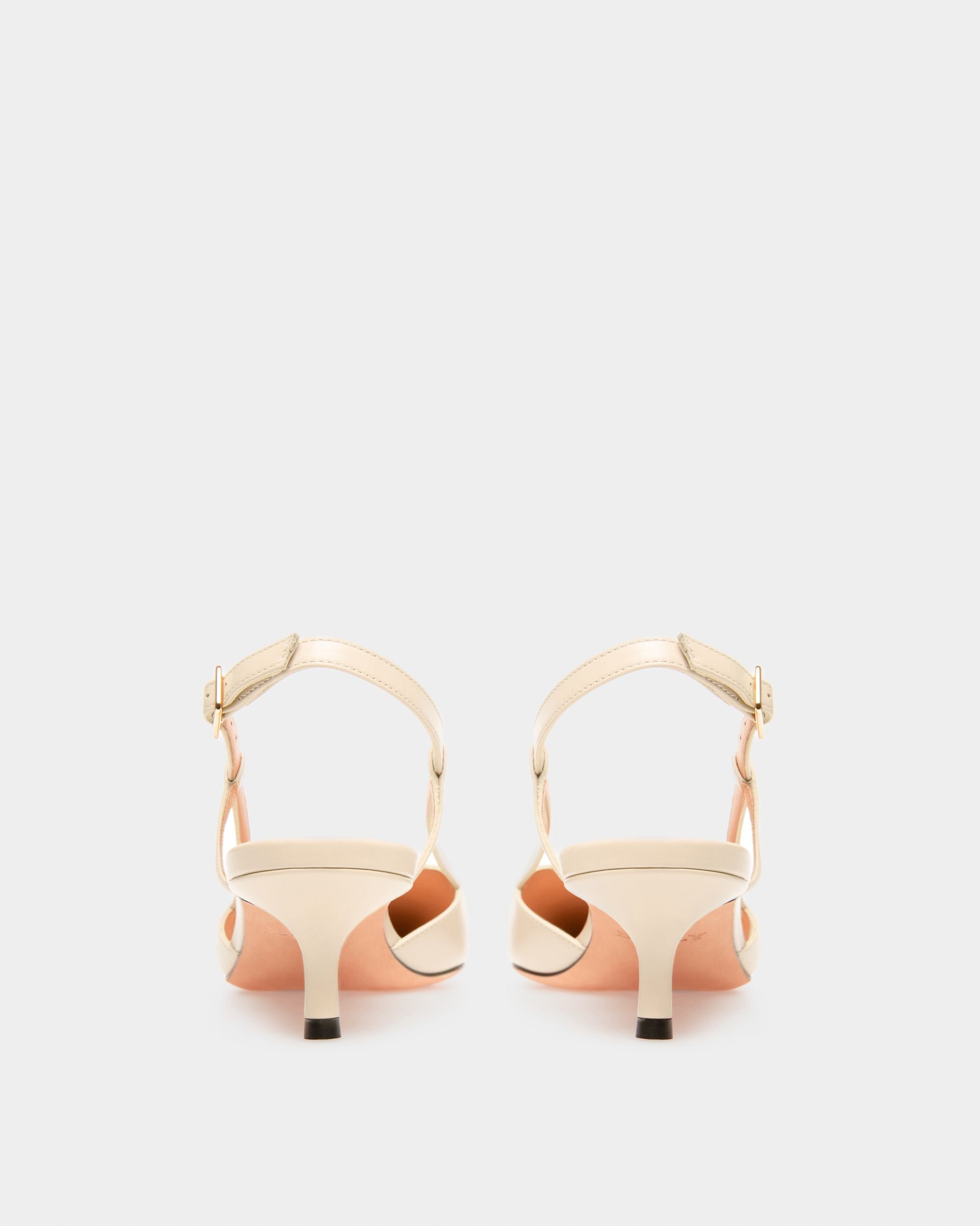 Eva Leather Pumps In Bone - Women's - Bally - 04
