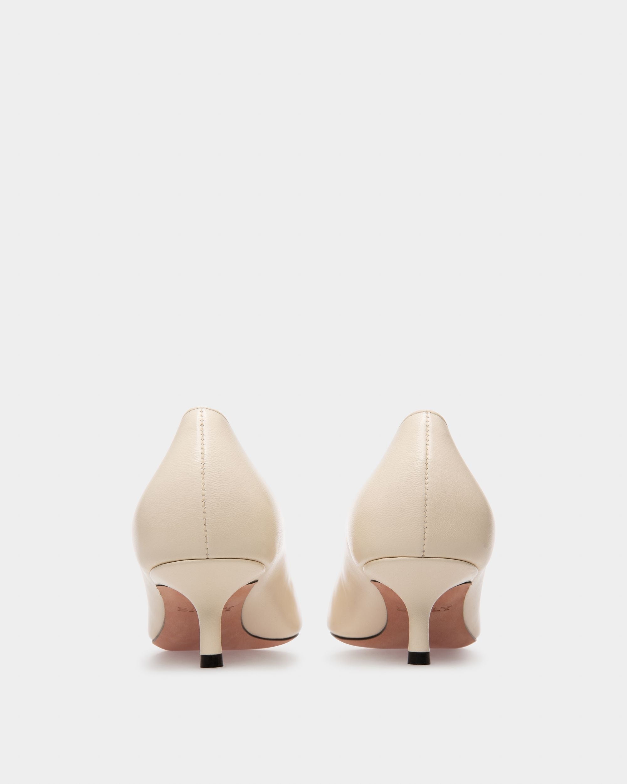 Evanca Leather Pumps In Bone - Women's - Bally - 04