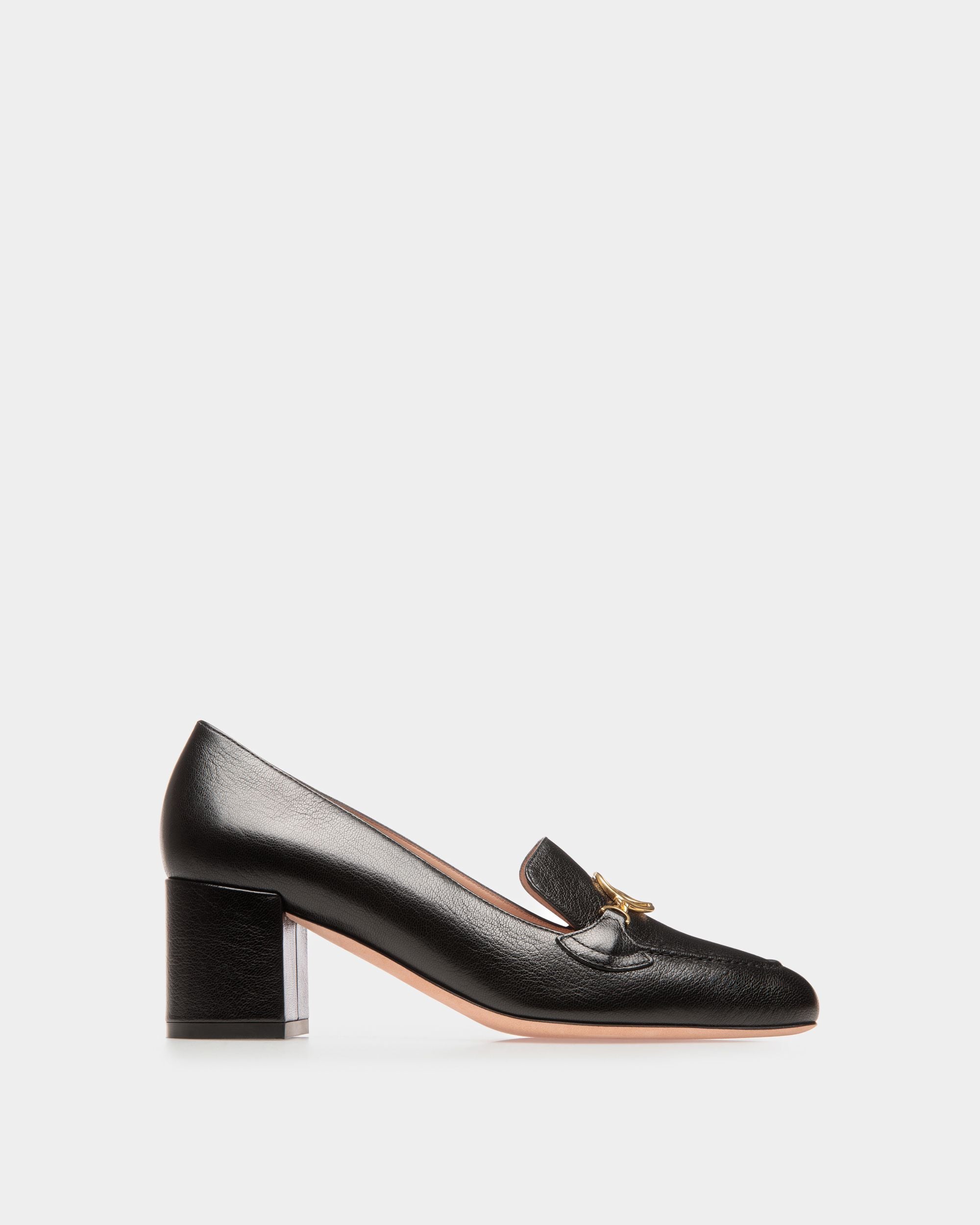 Emblem Pumps In Black Leather - Women's - Bally - 01