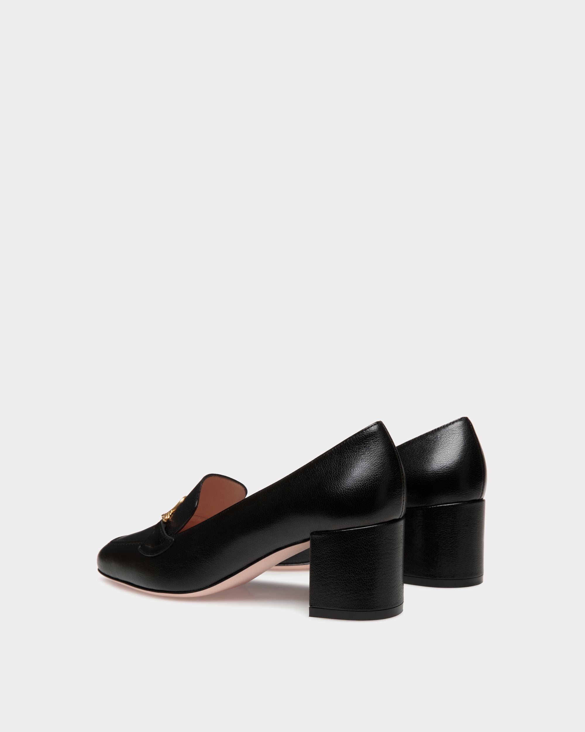 Daily Emblem Pumps In Black Leather - Women's - Bally - 03