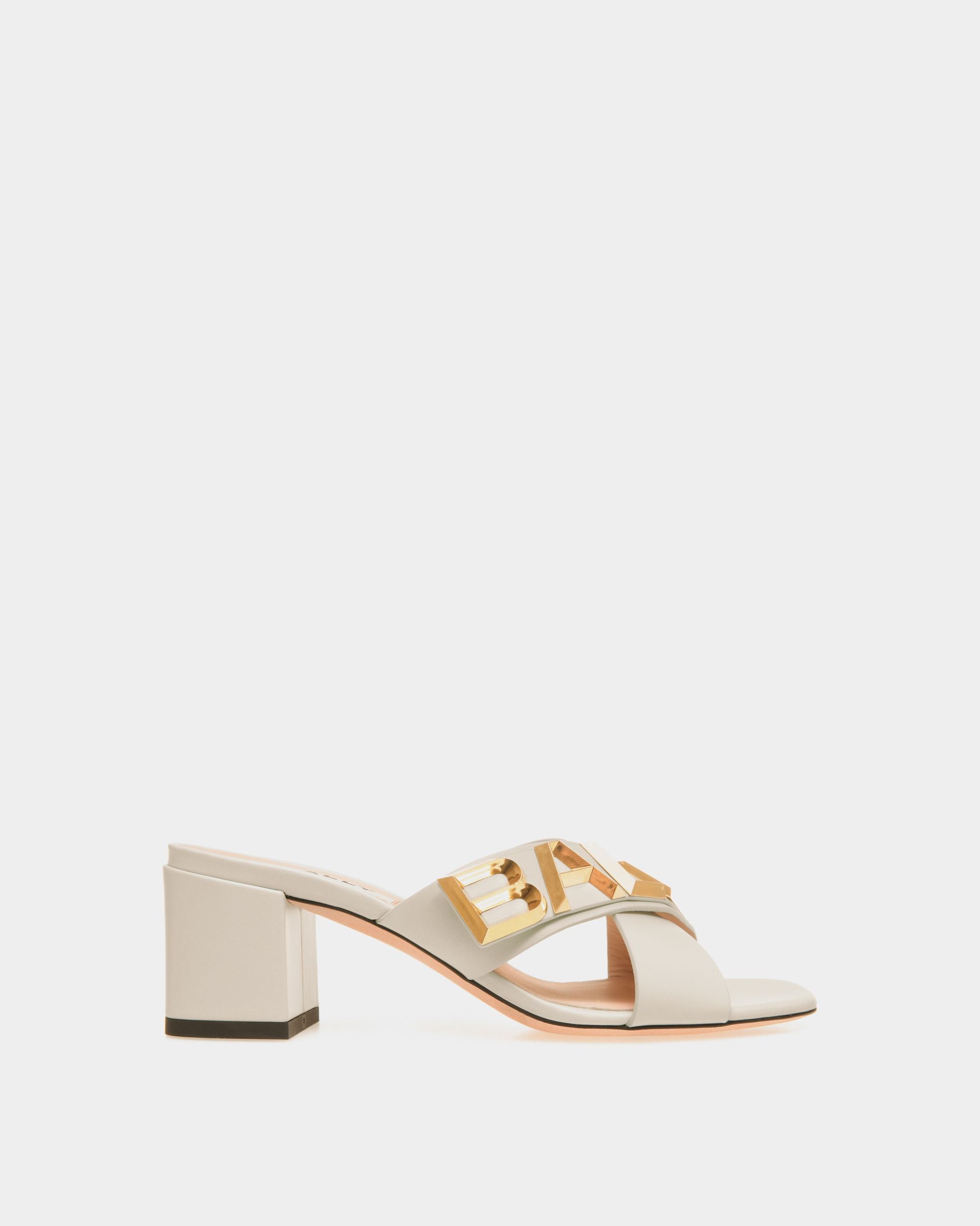 Bally Spell Heeled Slide in Leather - Women's - Bally - 01