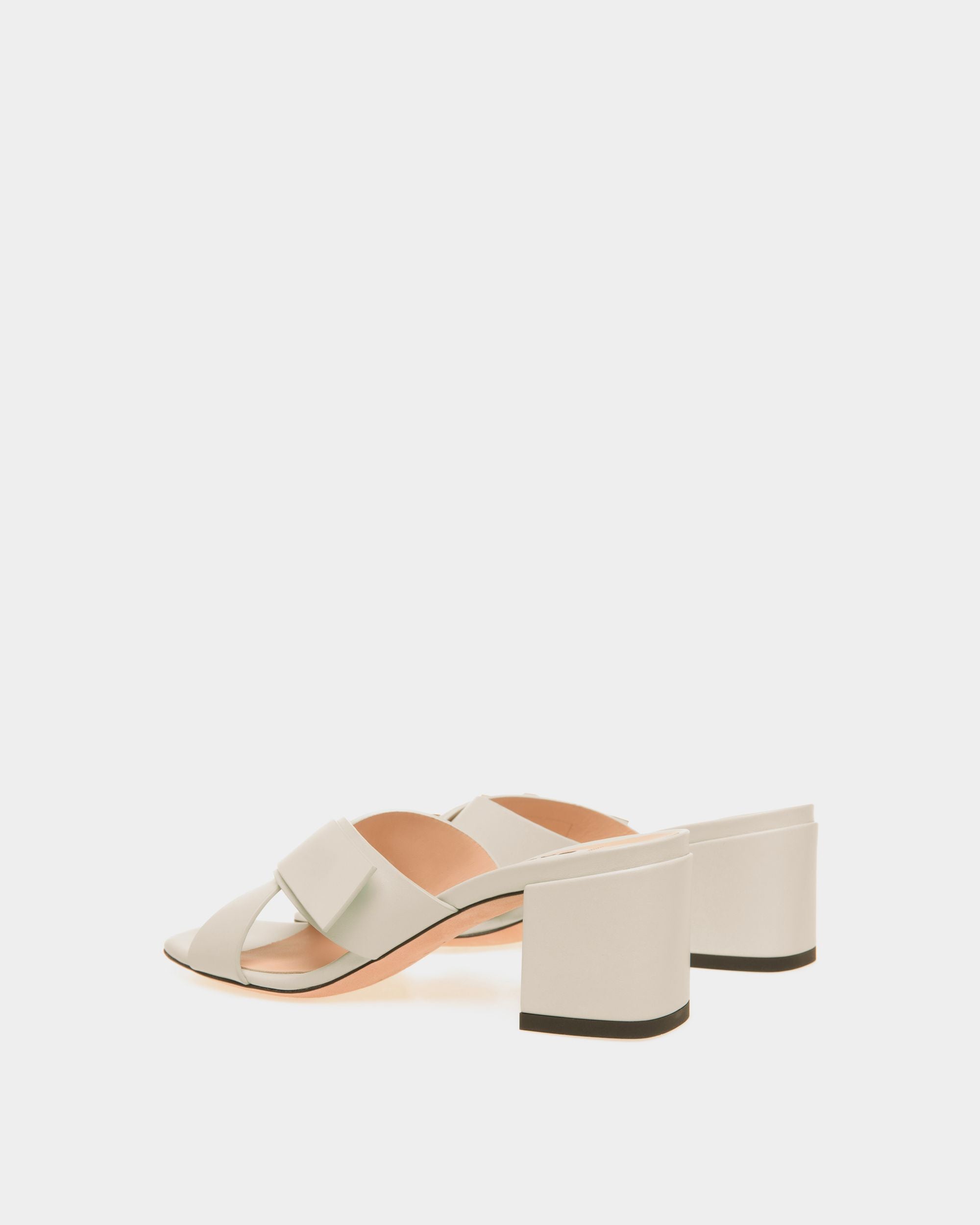 Bally Spell Heeled Slide in Leather - Women's - Bally - 03