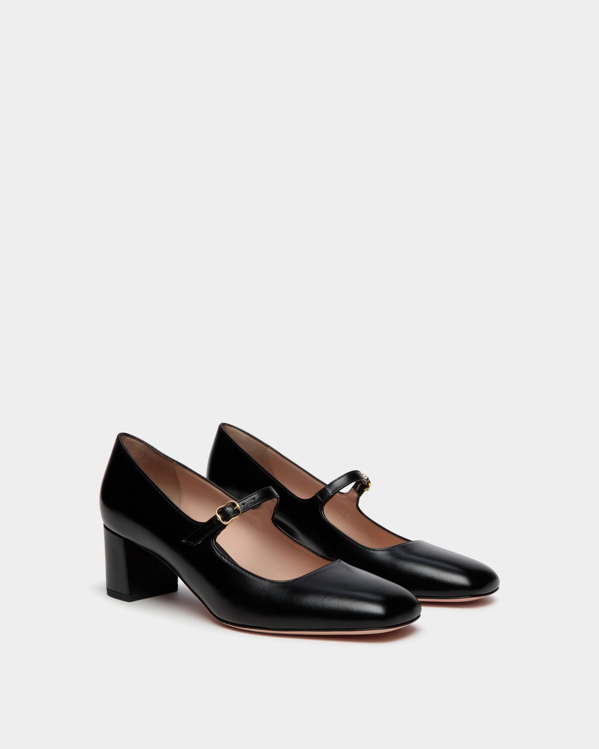 Ballyrina Mary-Jane Pump In Black Leather - Women's - Bally - 02