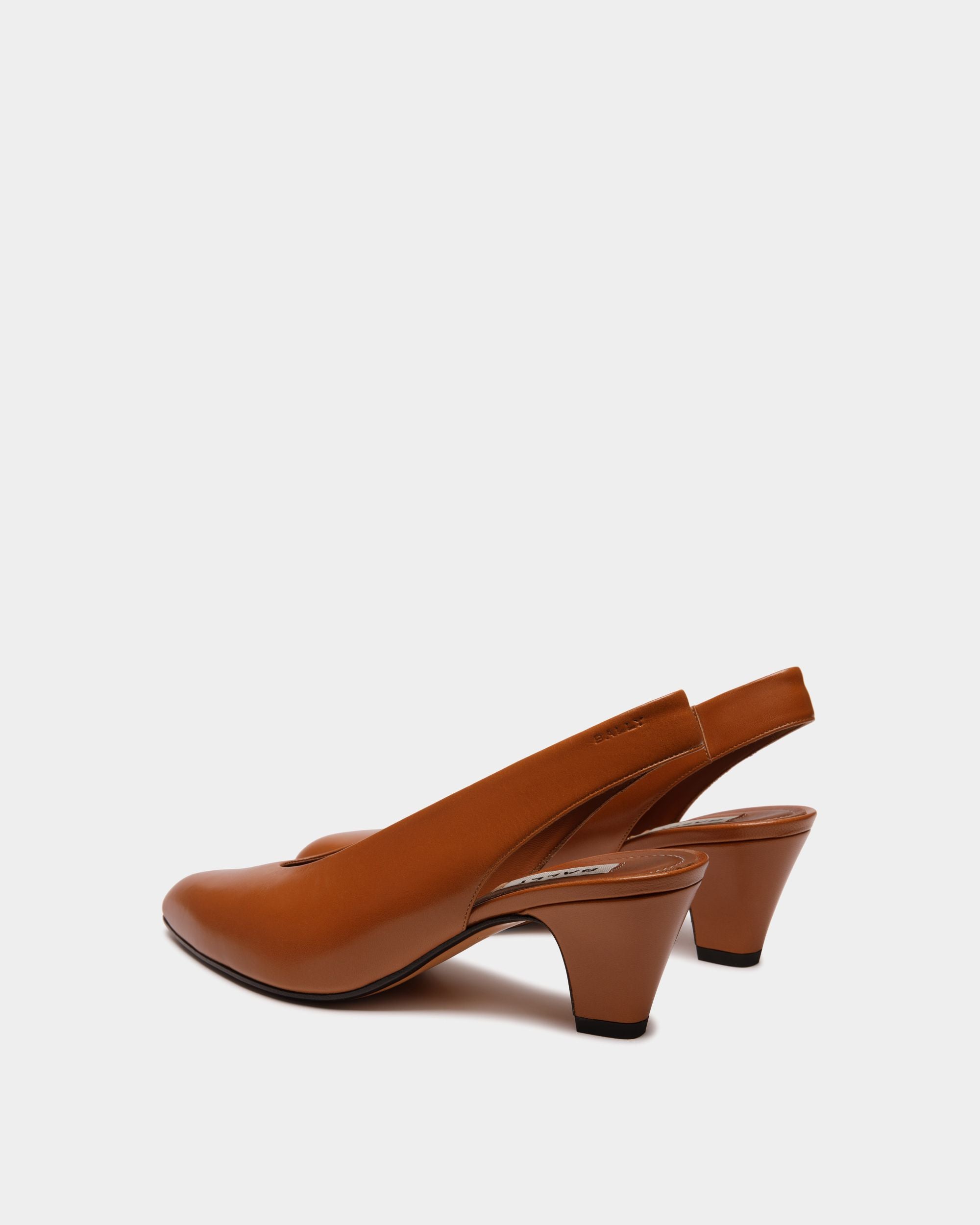 Alva Pump in Brown Leather - Women's - Bally - 04
