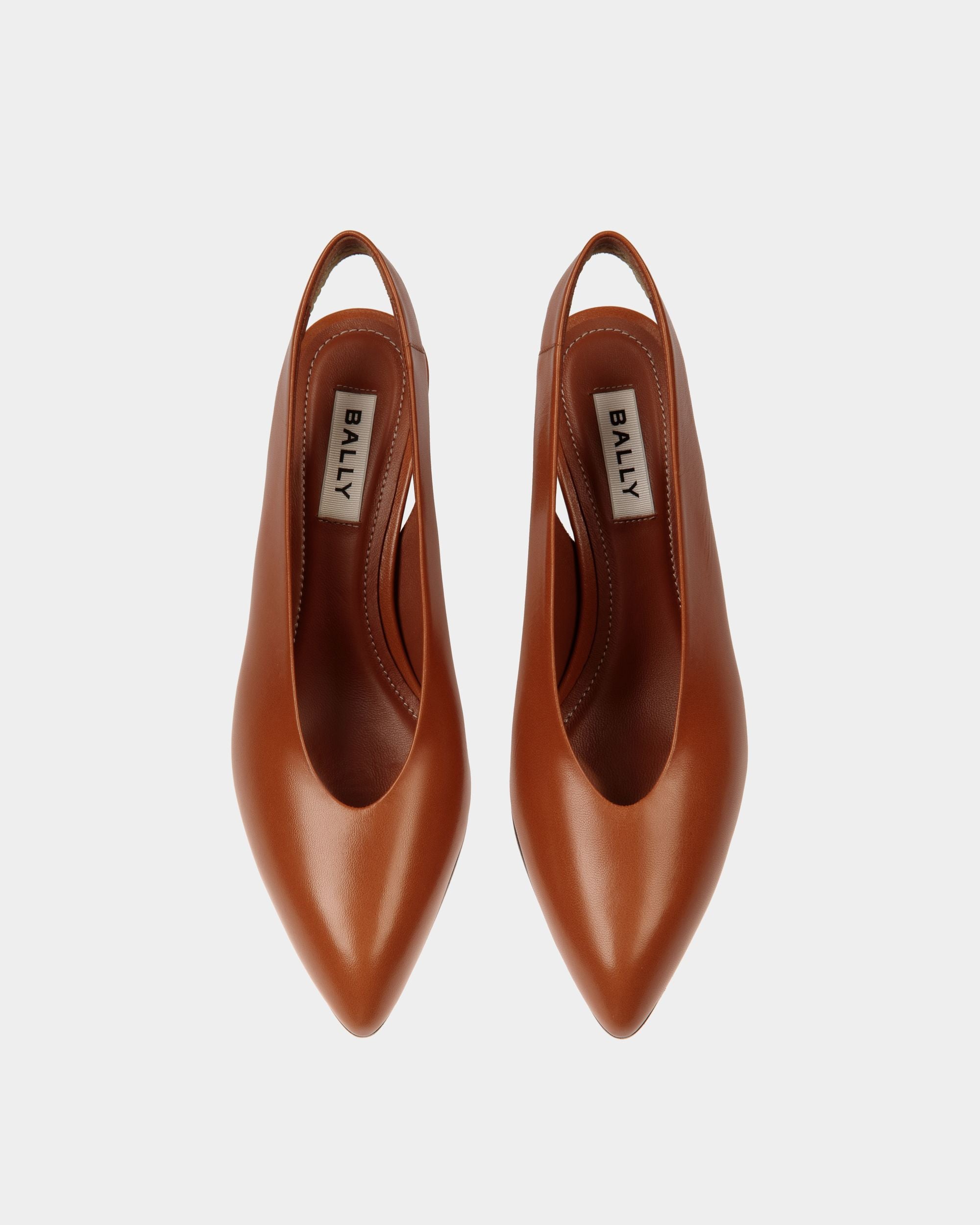 Alva Pump in Brown Leather - Women's - Bally - 05