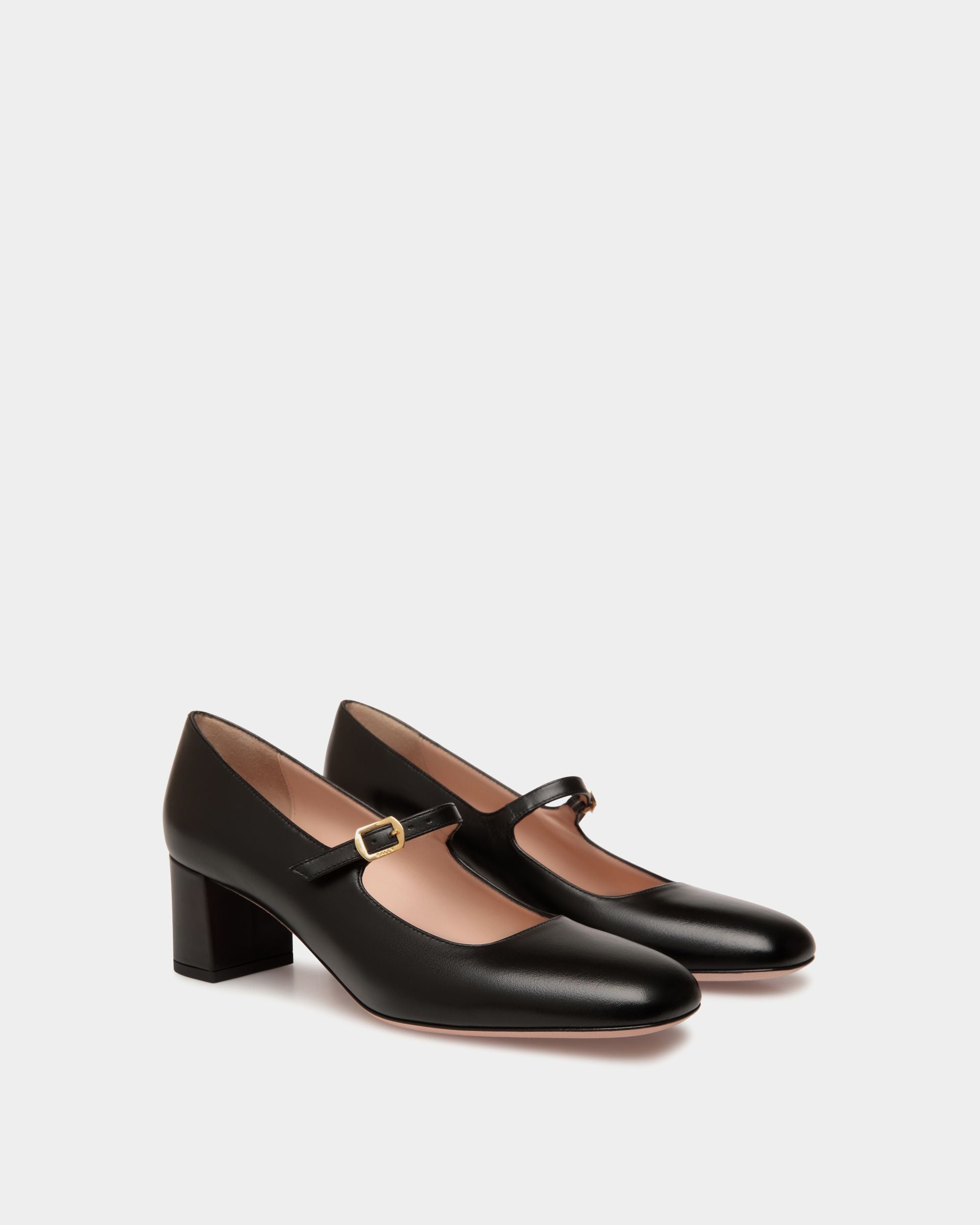 Ballyrina Pump in Black Leather - Women's - Bally - 03
