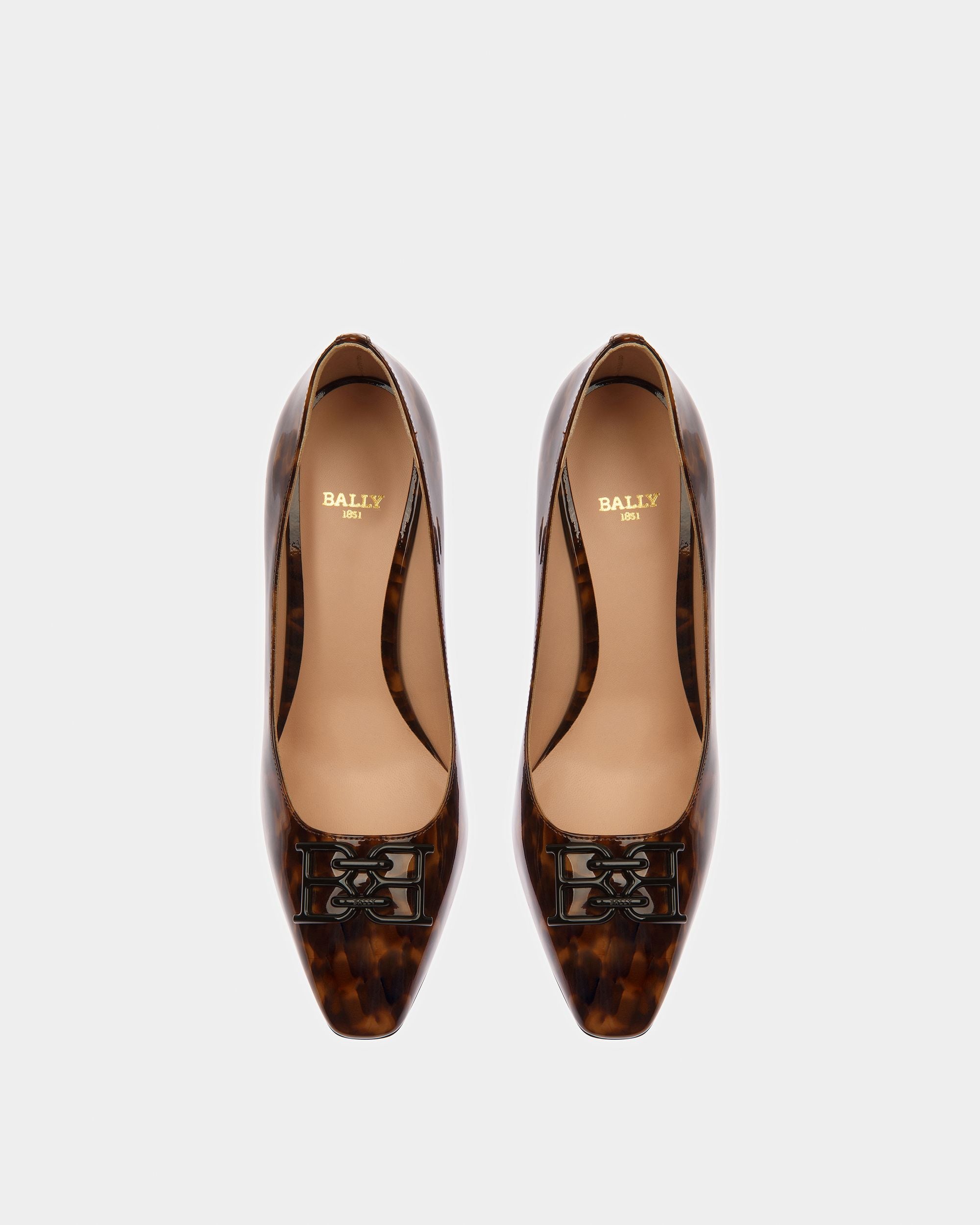 Evanca Leather Pumps In Black And Brown - Women's - Bally - 02