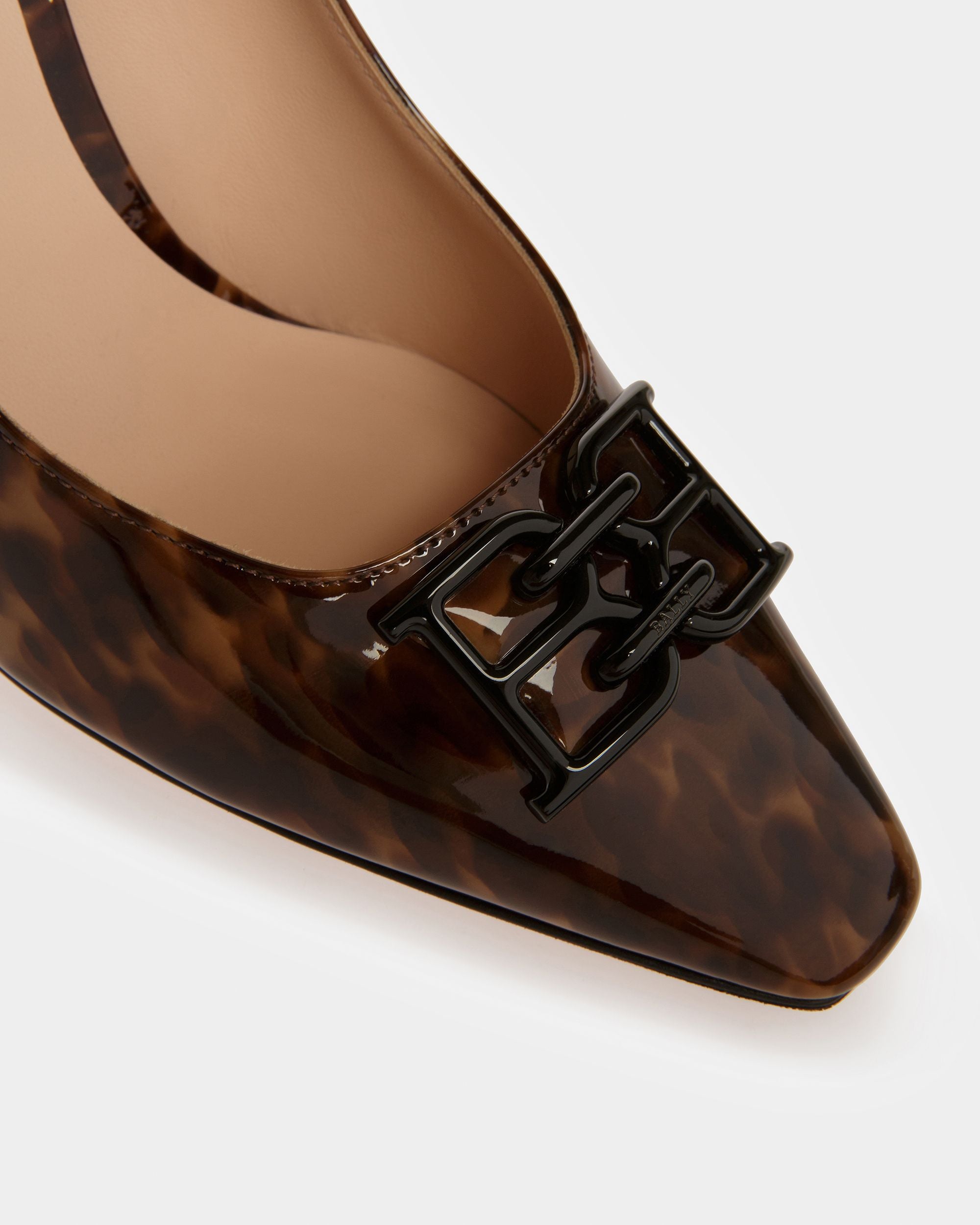 Evanca Leather Pumps In Black And Brown - Women's - Bally - 05