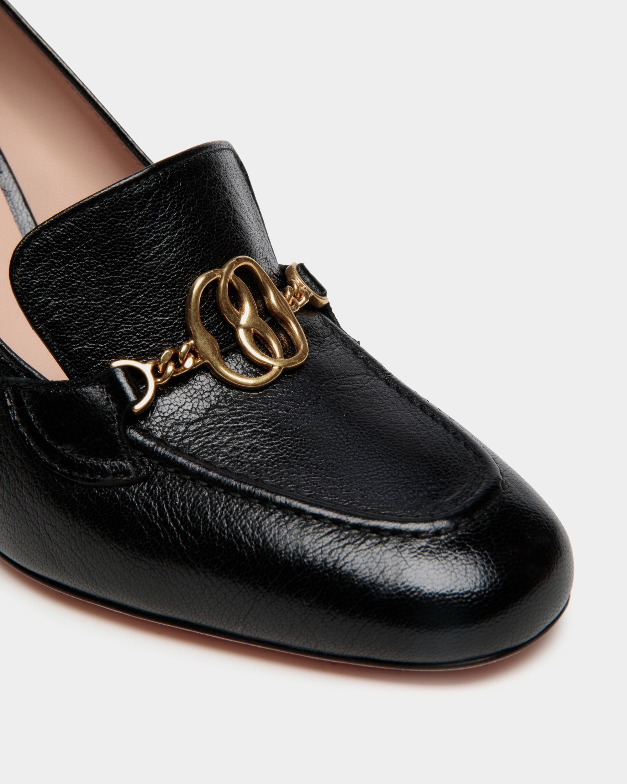 Daily Emblem Pump In Black Leather - Women's - Bally - 05