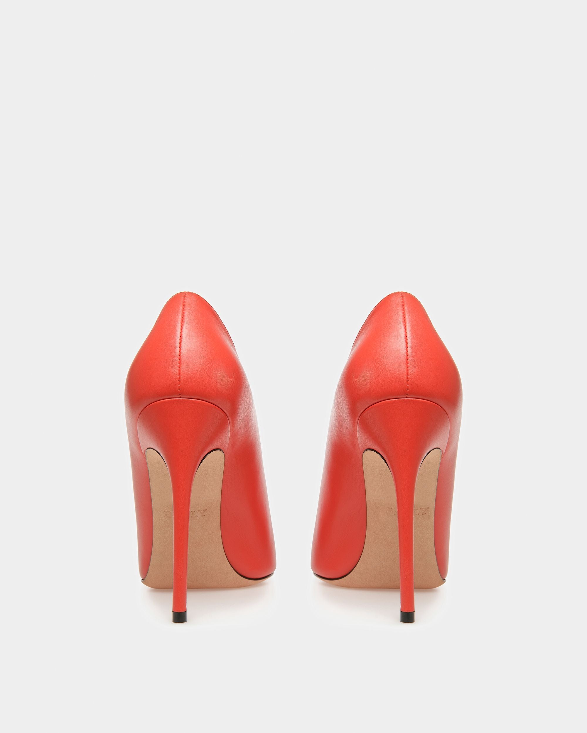 Ninfa Leather Pumps In Orange - Women's - Bally - 04