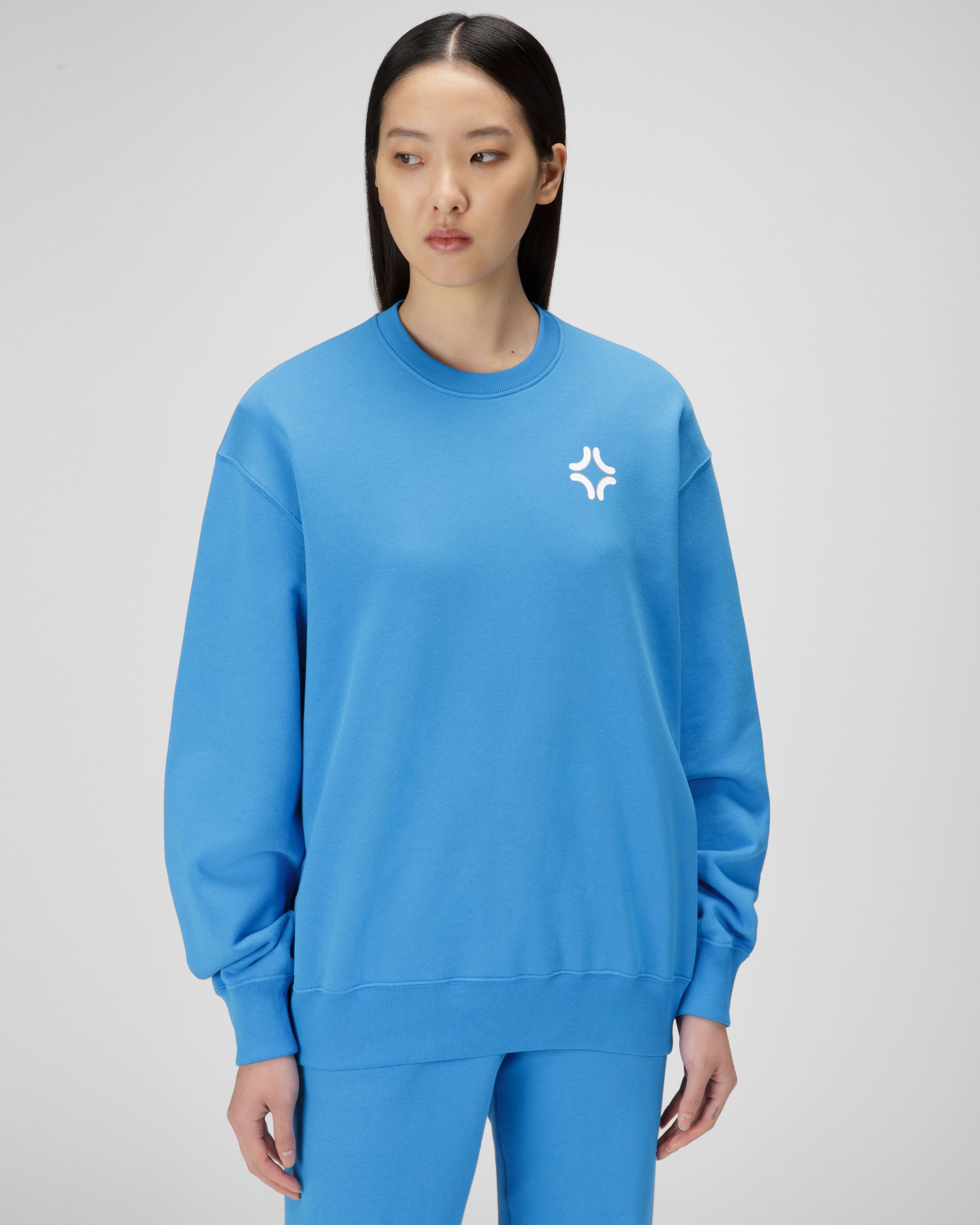Organic Cotton Crewneck In Blue - Women's - Bally - 02