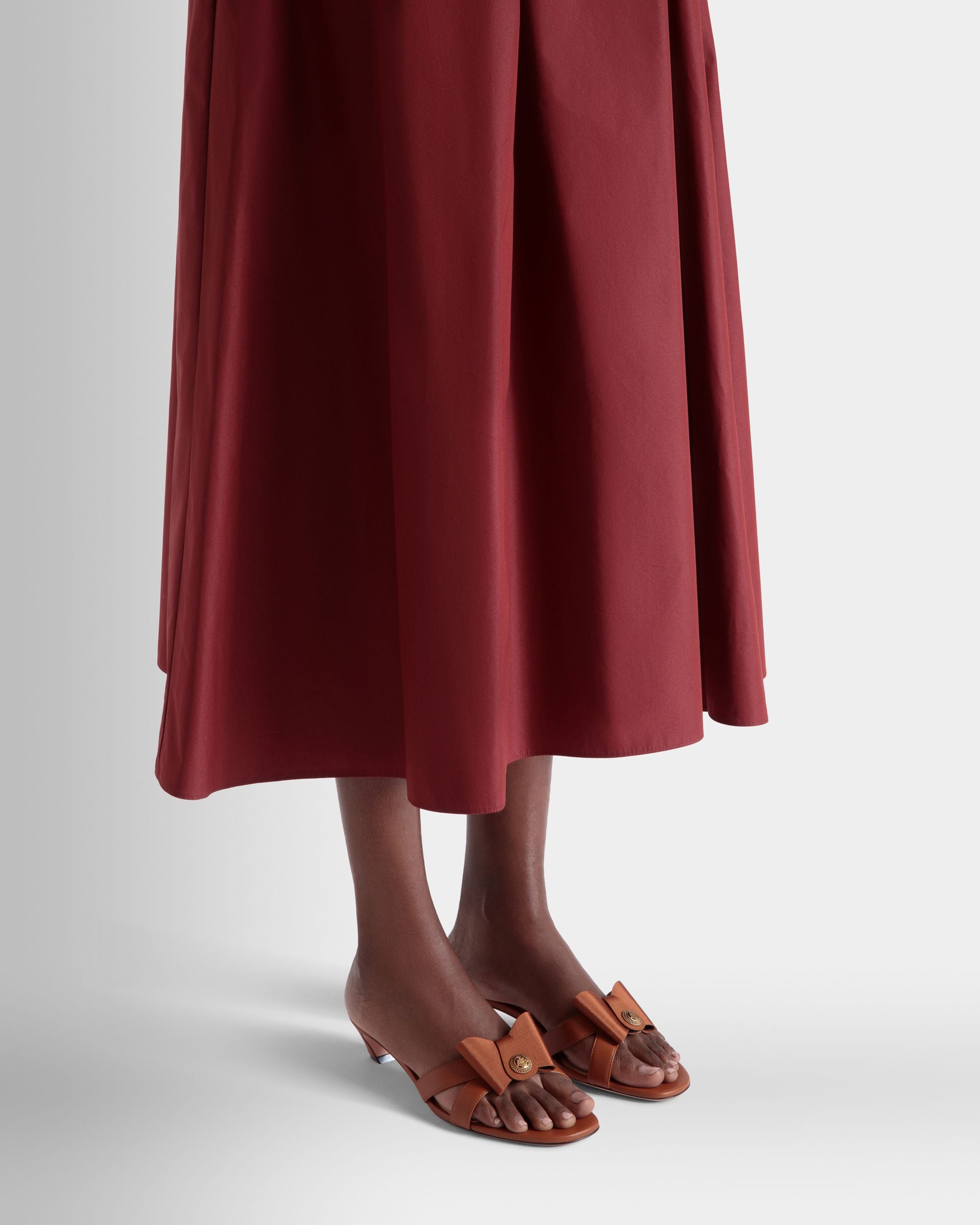B-Bow Sandal in Brown Leather - Women's - Bally - 02