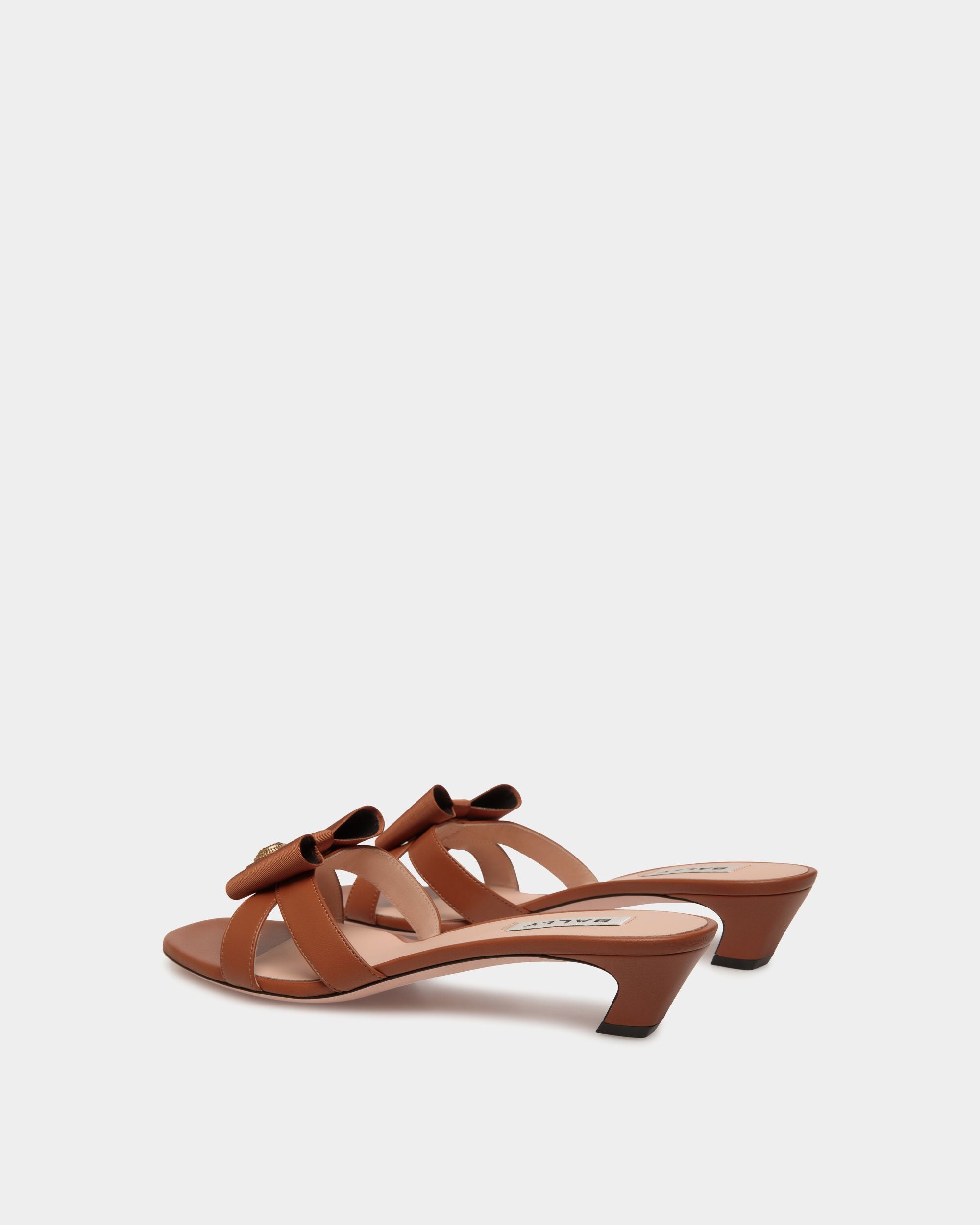 B-Bow Sandal in Brown Leather - Women's - Bally - 04