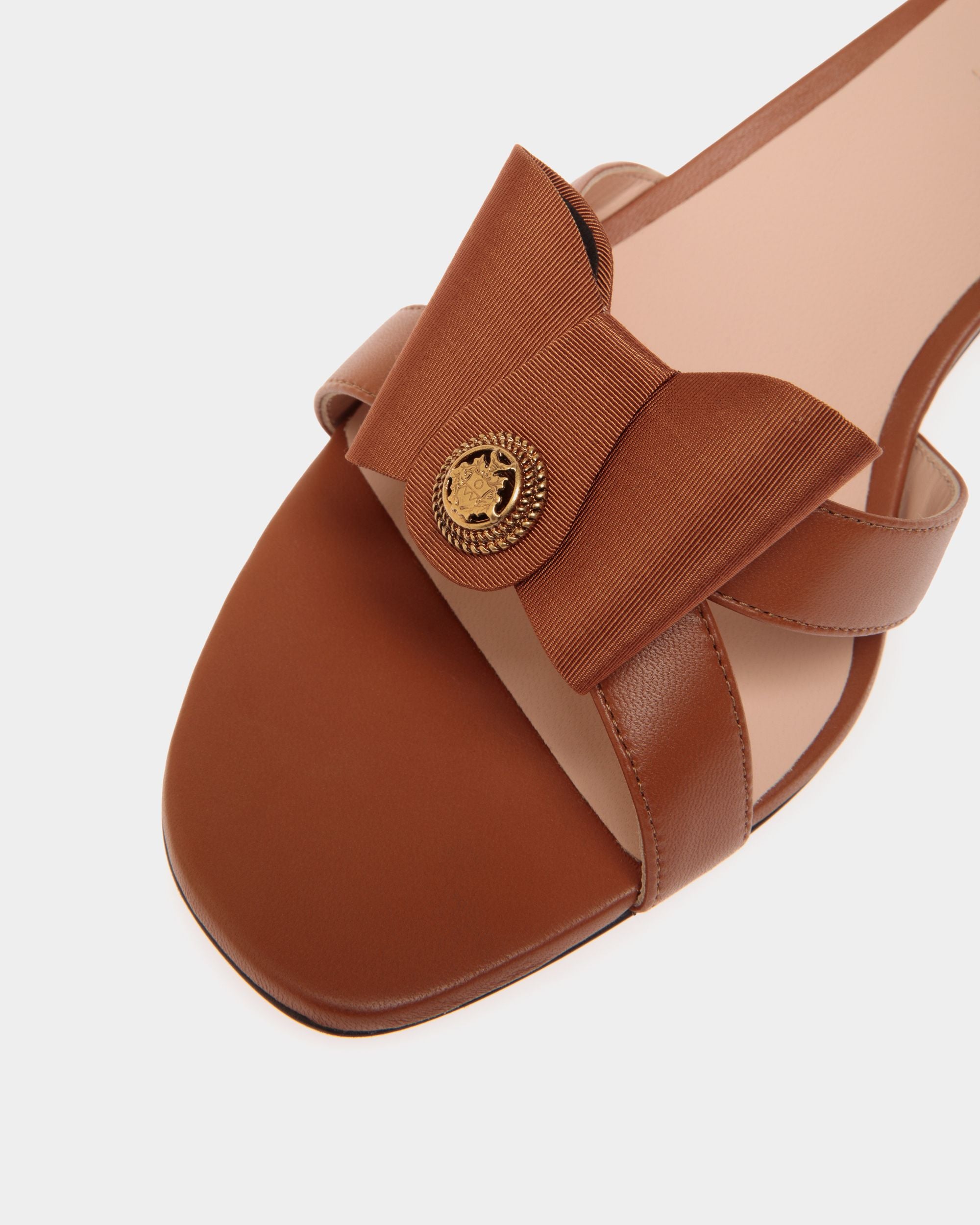 B-Bow Sandal in Brown Leather - Women's - Bally - 06