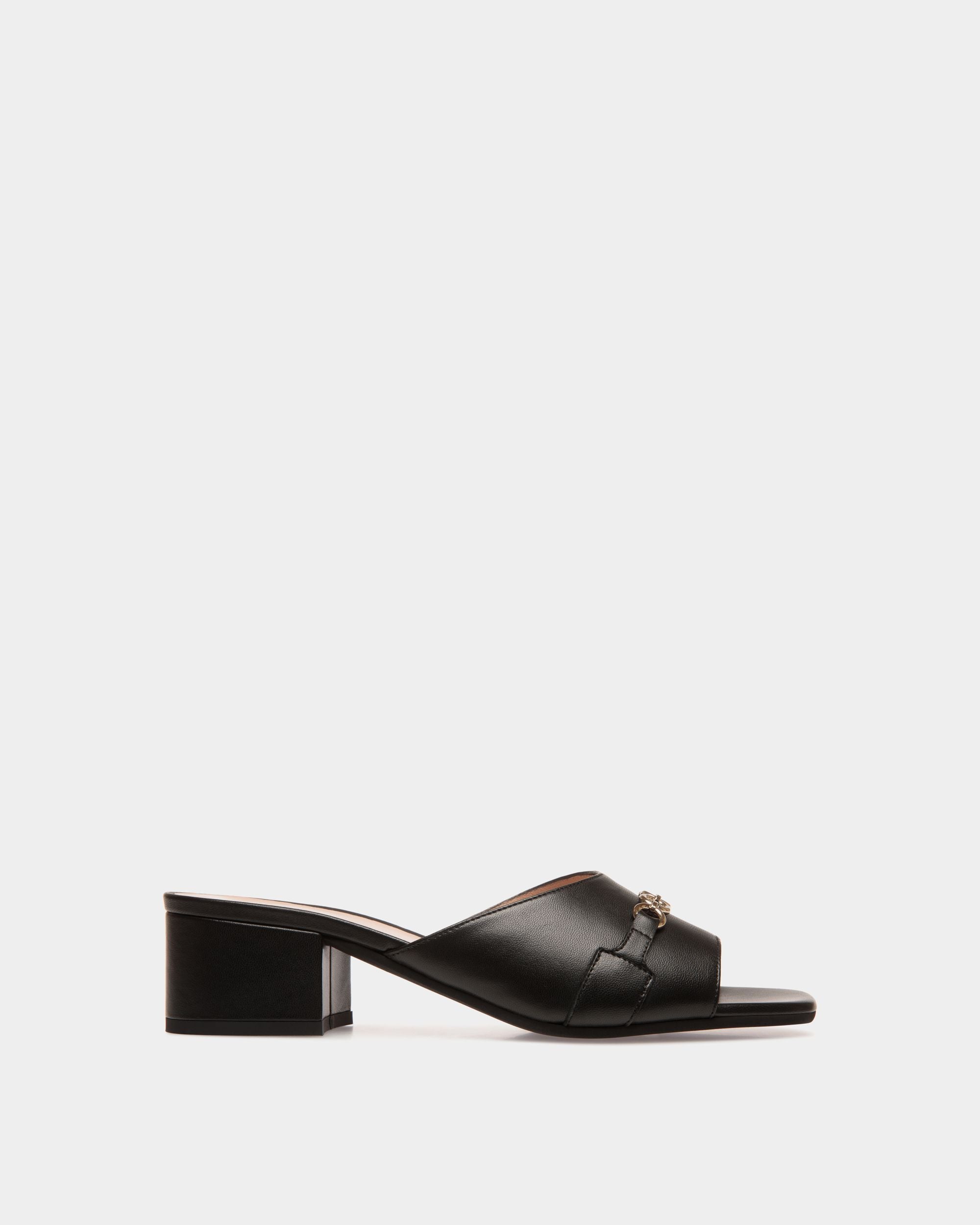 Sandals In Black Leather - Women's - Bally - 01