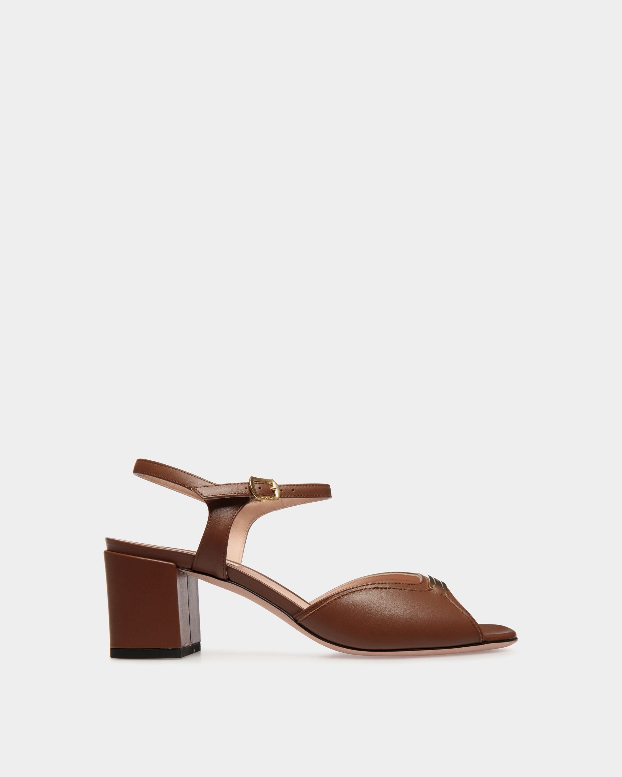 Deco Sandal in Brown Leather - Women's - Bally - 01