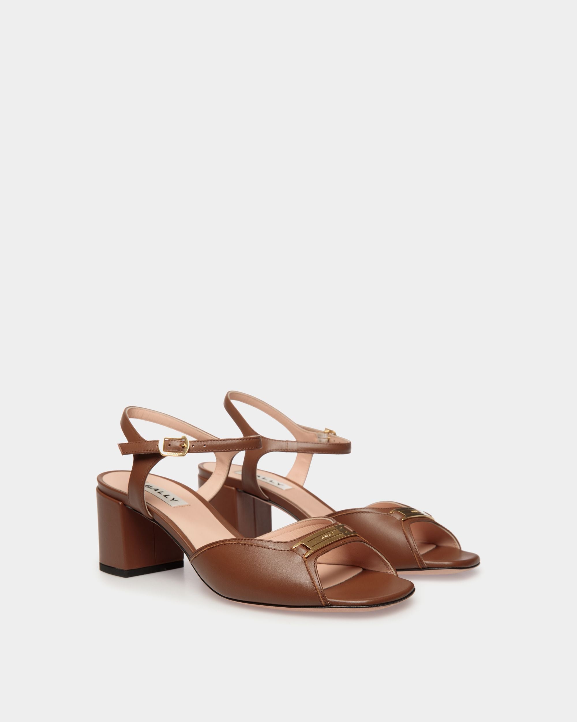 Deco Sandal in Brown Leather - Women's - Bally - 02