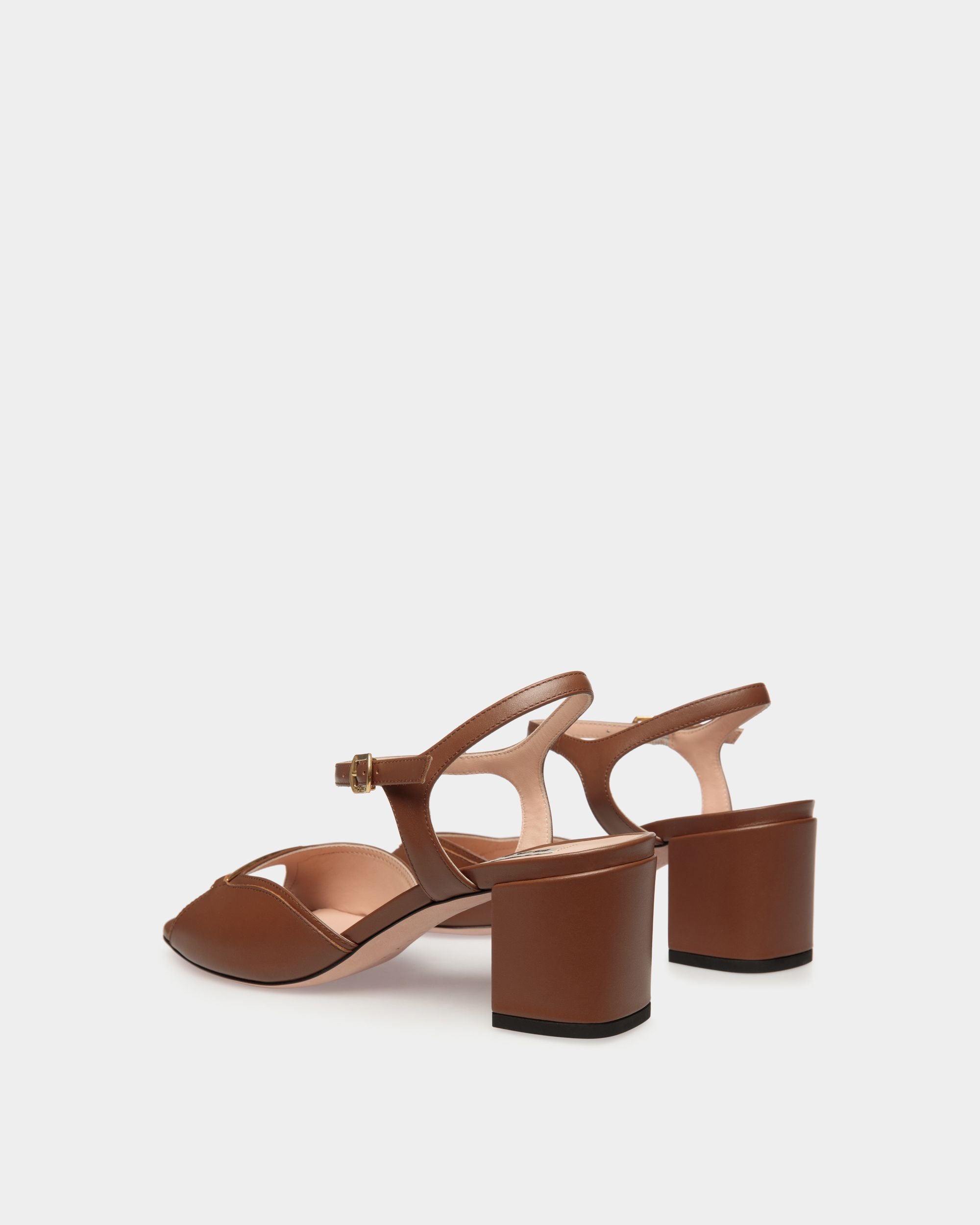 Deco Sandal in Brown Leather - Women's - Bally - 03