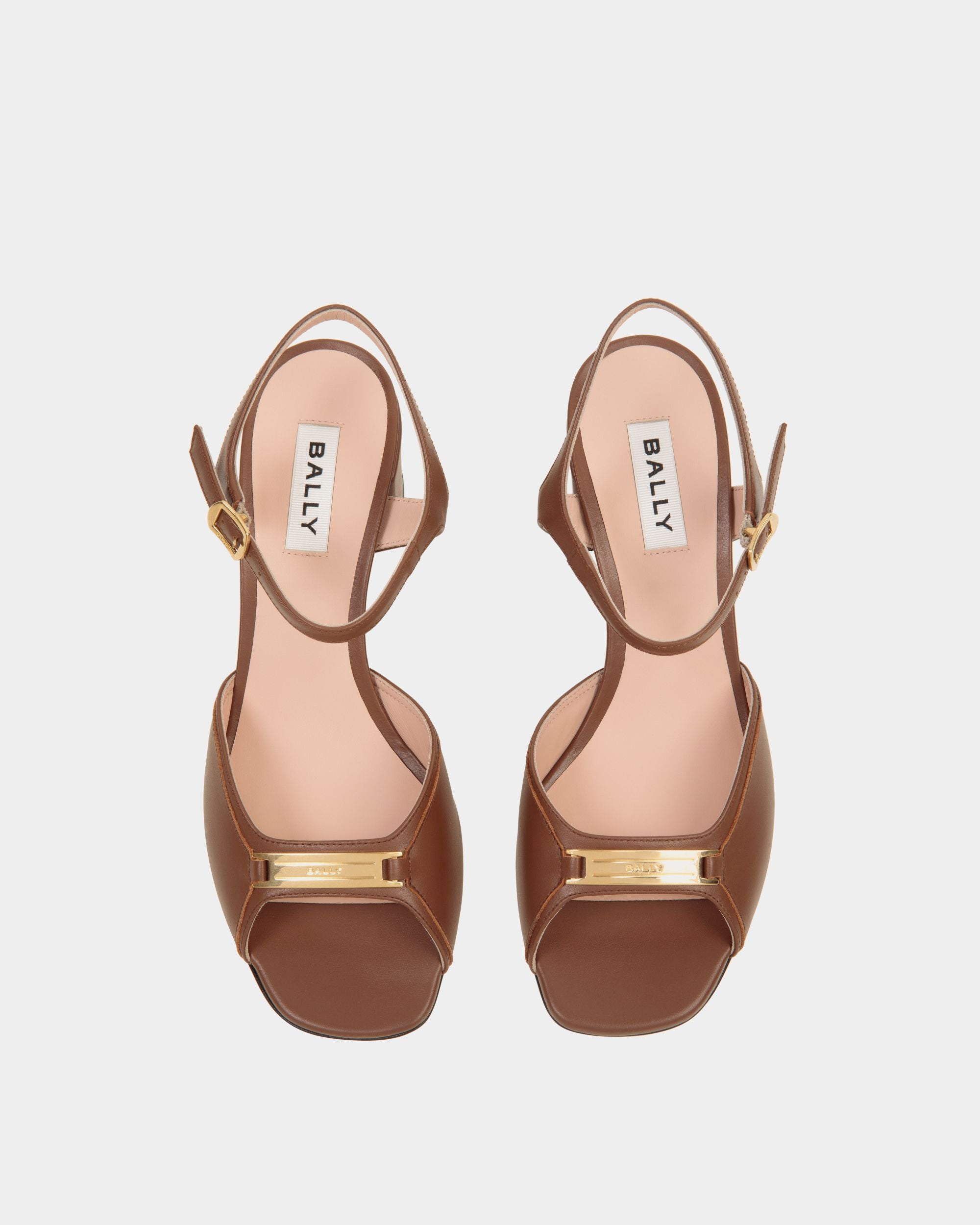 Deco Sandal in Brown Leather - Women's - Bally - 04