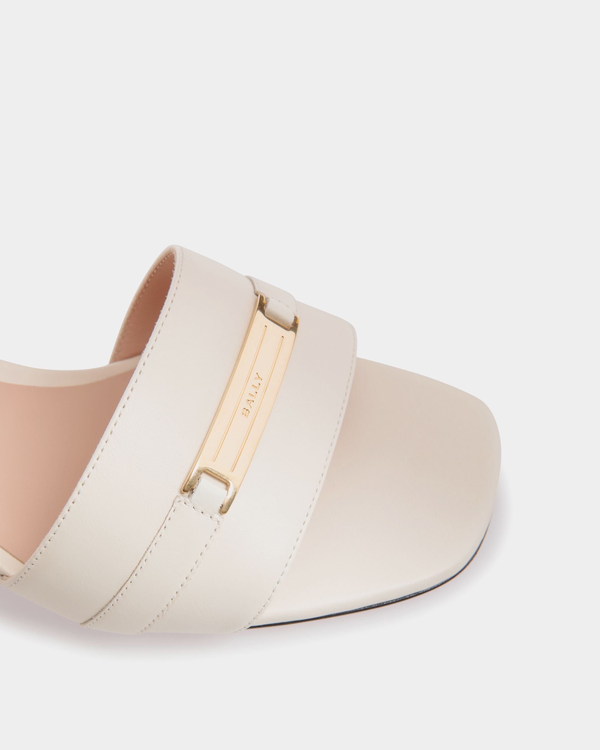 Deco Sandal in White Leather - Women's - Bally - 06