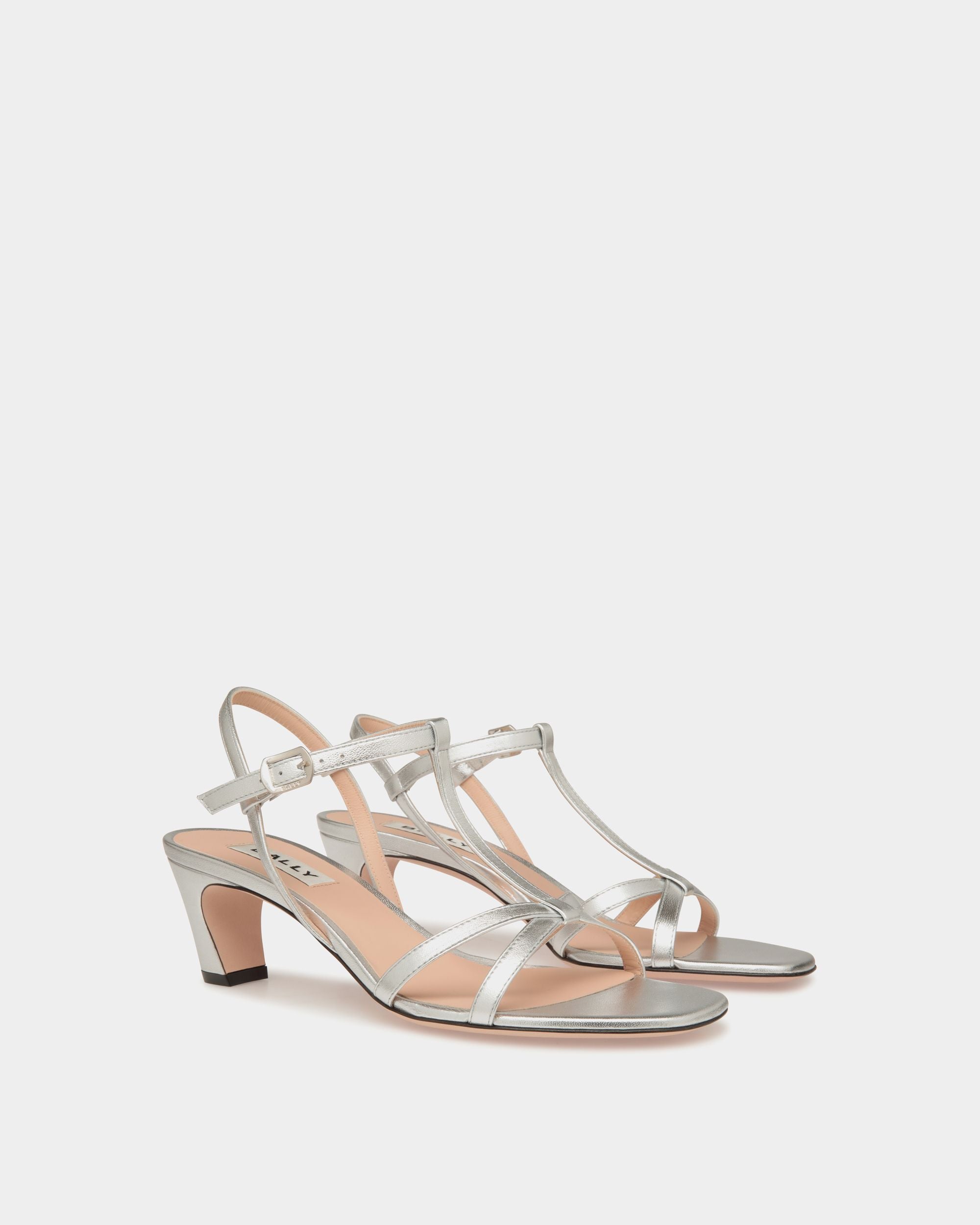 Sylt Sandal in Silver Leather - Women's - Bally - 03