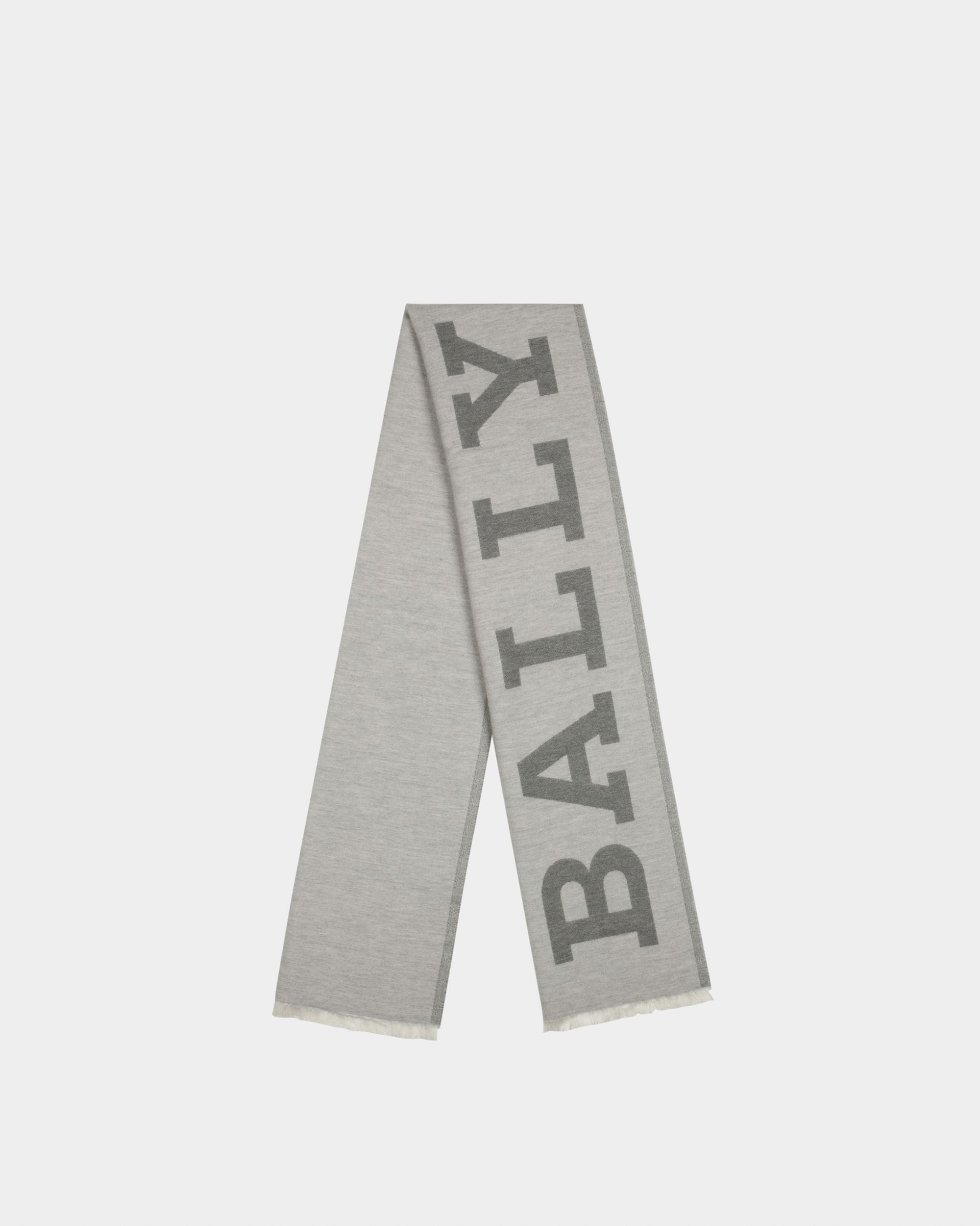 Wool Mix Scarf In Grey - Women's - Bally - 01
